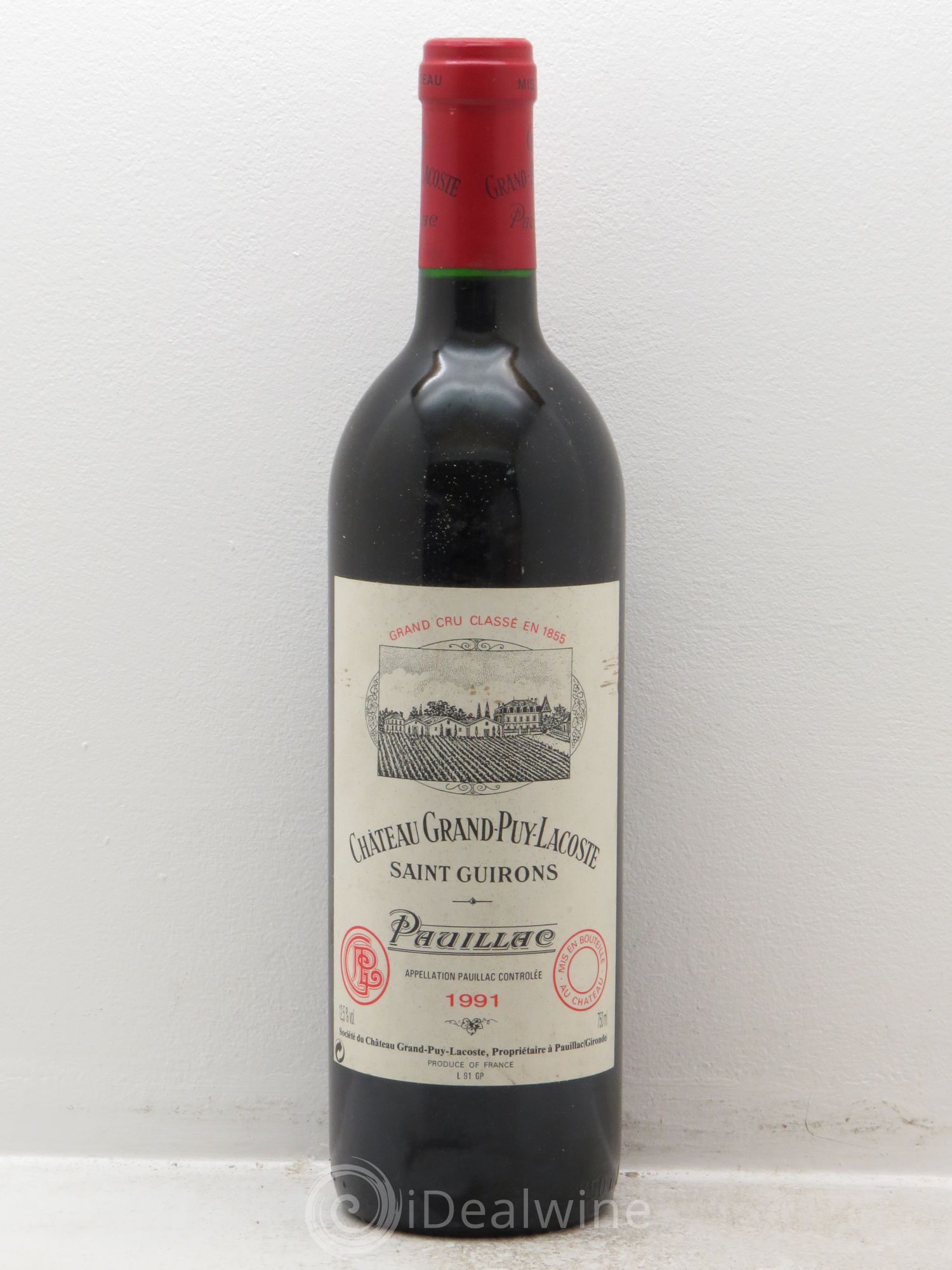 Château Grand Puy Lacoste 5ème Grand Cru Classé 1991 - Lot de 1 bouteille - 0