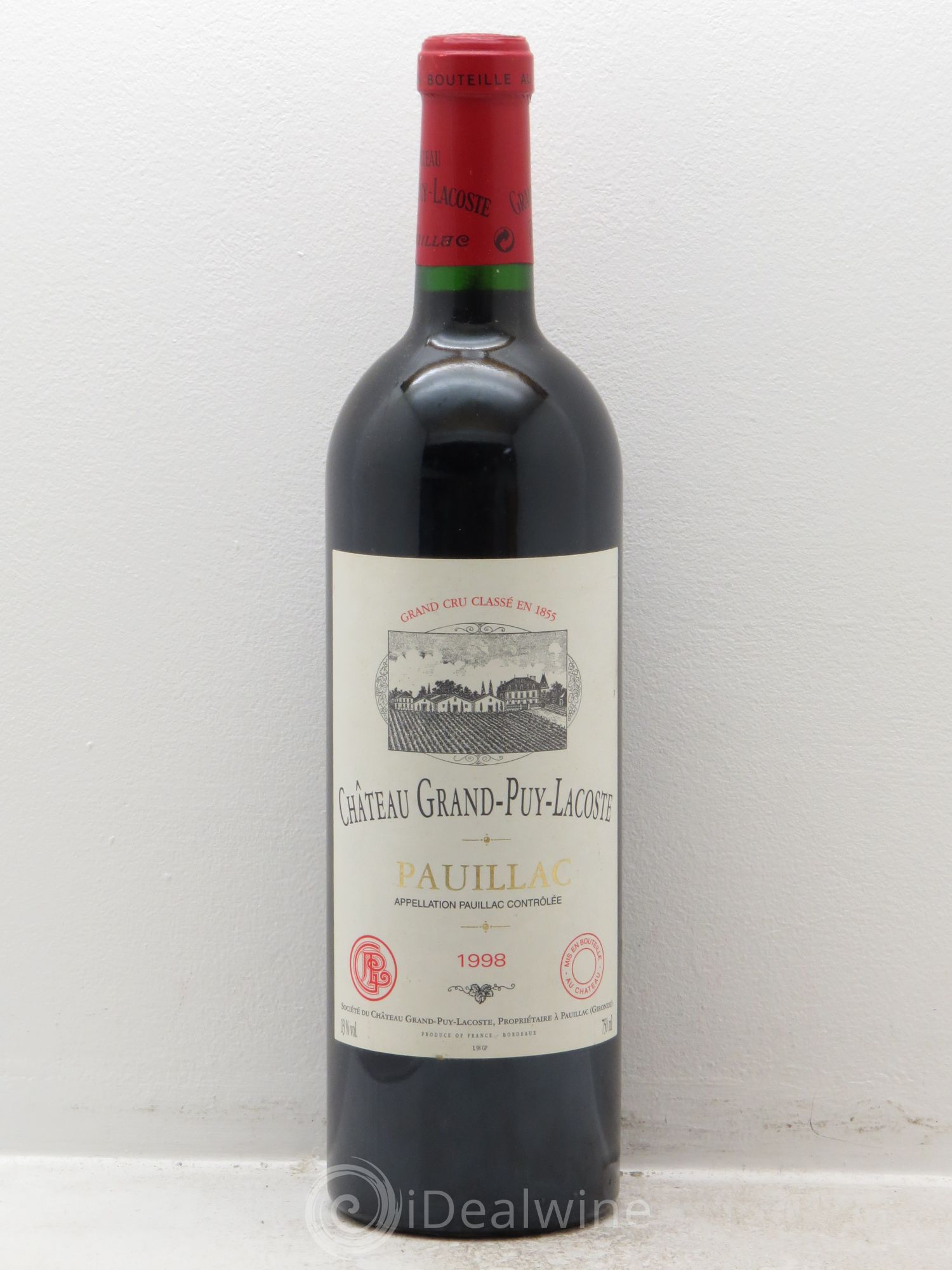 Château Grand Puy Lacoste 5ème Grand Cru Classé 1998 - Lot de 1 bouteille - 0