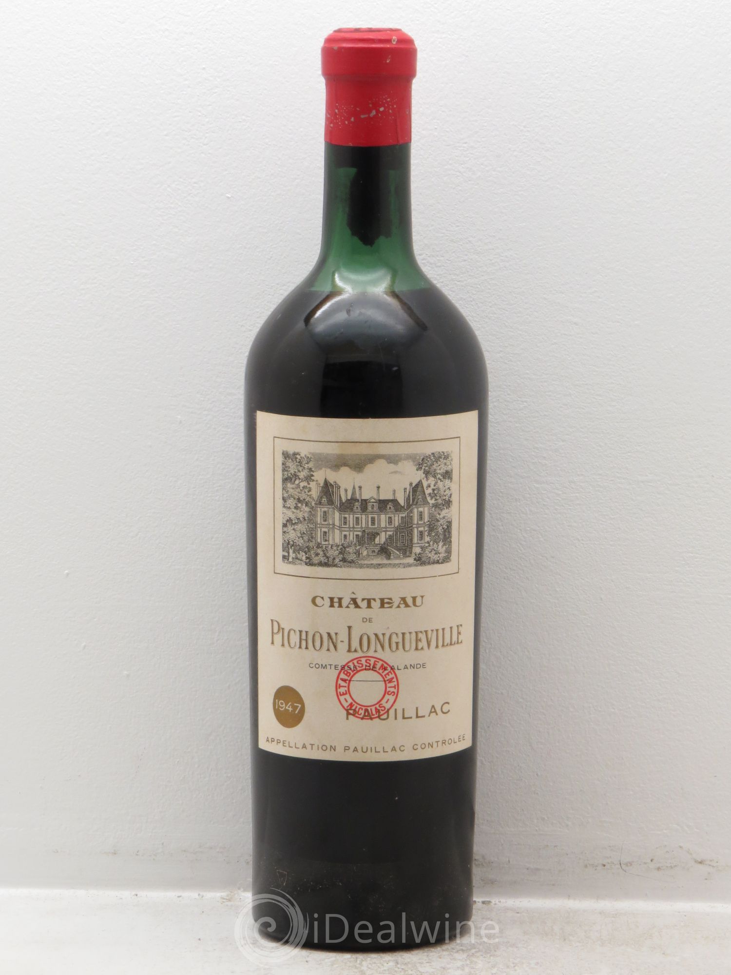 Château Pichon Longueville Comtesse de Lalande 2ème Grand Cru Classé 1947 - Lot de 1 bouteille - 0