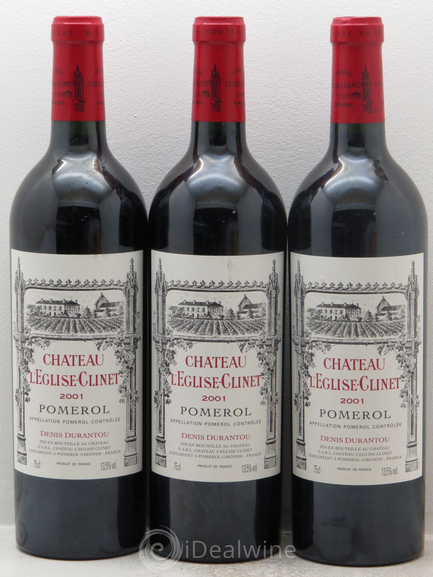 Château l' Église Clinet 2001 - Lot de 3 bouteilles - 0