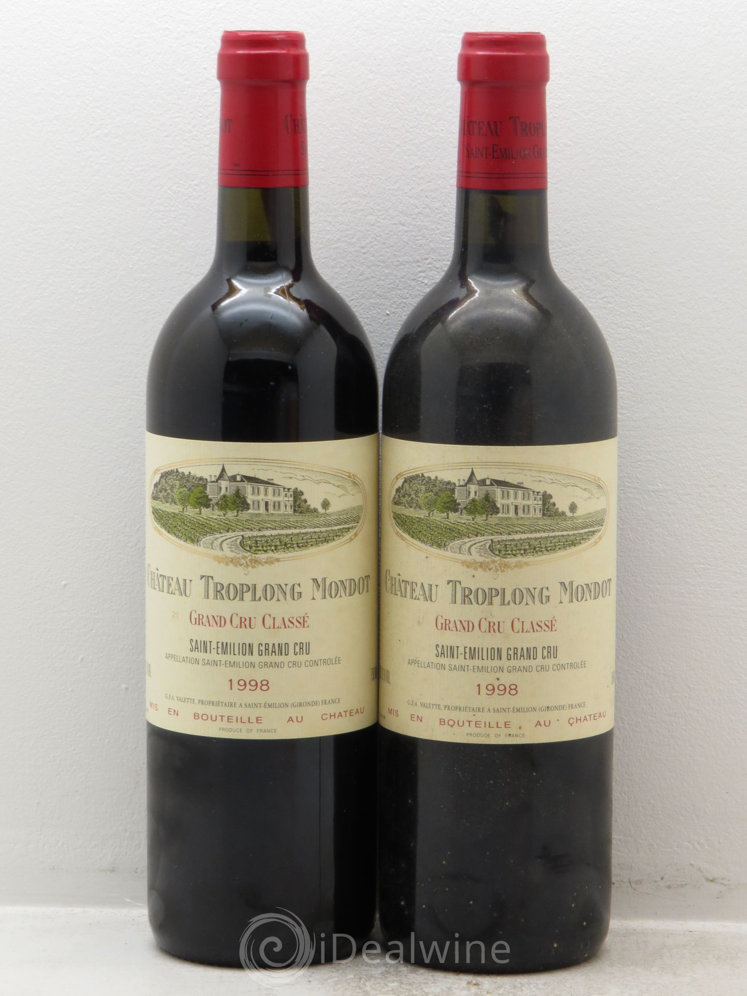 Château Troplong Mondot 1er Grand Cru Classé B 1998 - Lot de 2 bouteilles - 0