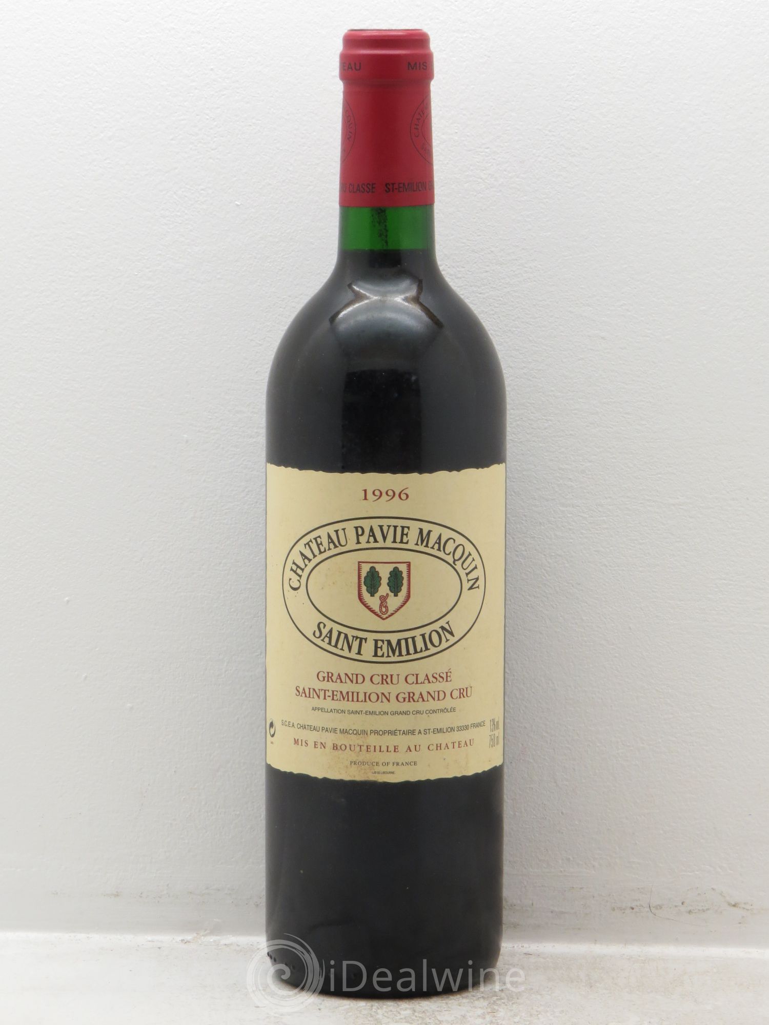 Château Pavie Macquin 1er Grand Cru Classé B 1996 - Lot de 1 bouteille - 0