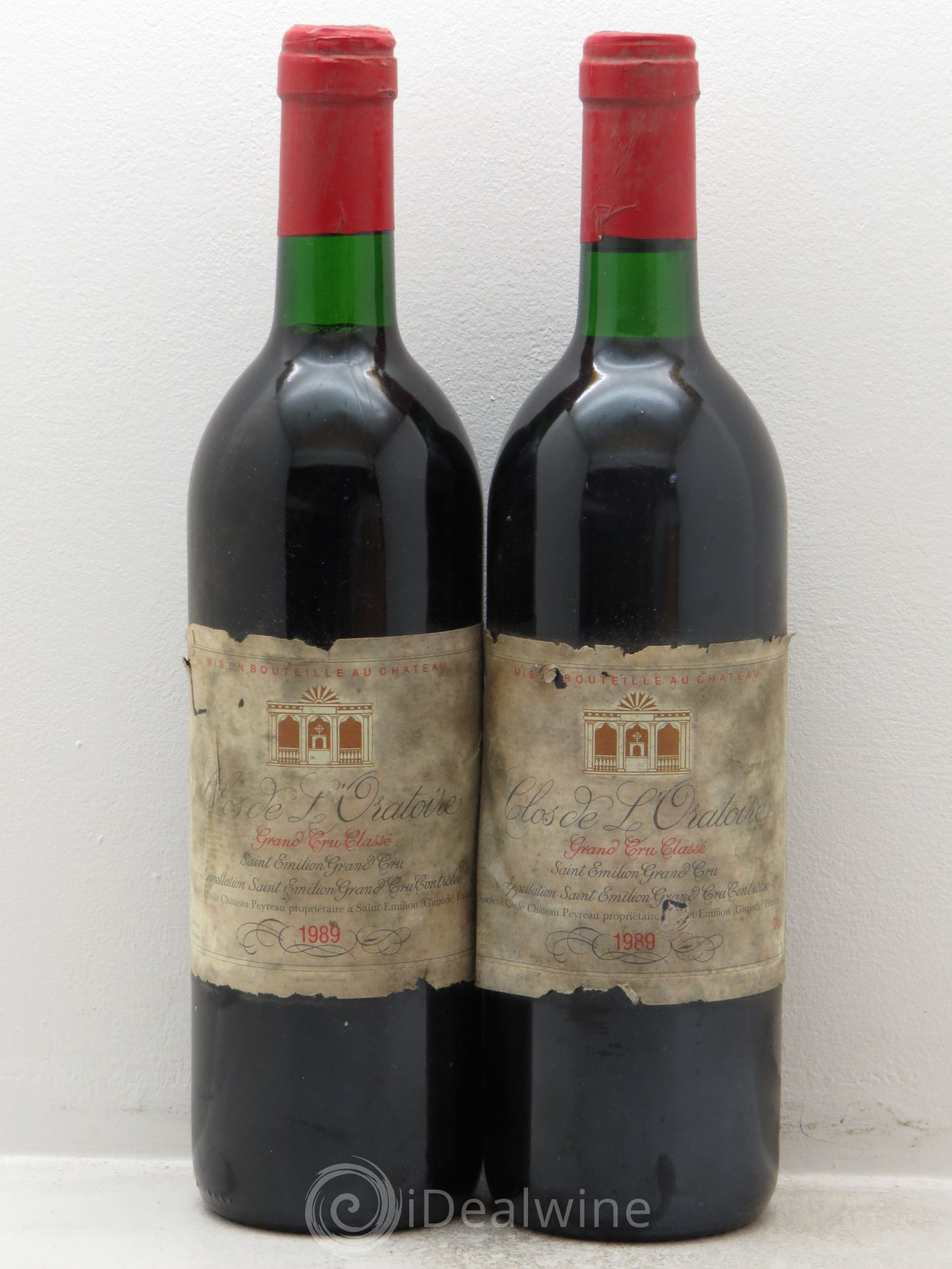 Clos de l'Oratoire Grand Cru Classé 1989 - Lot de 2 bouteilles - 0