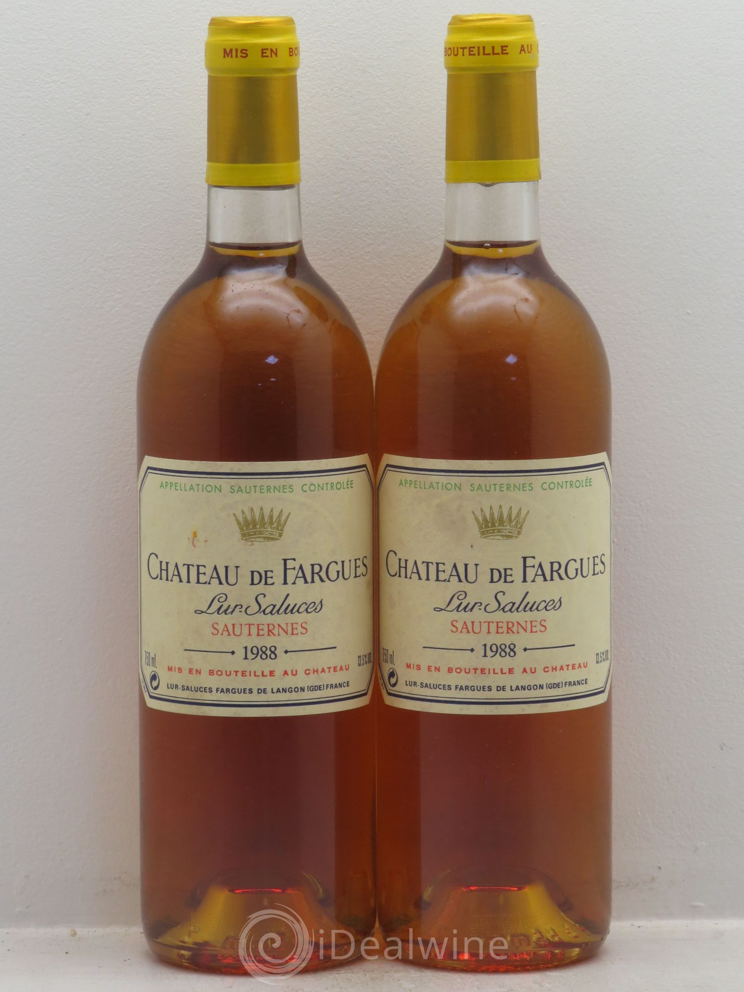 Château de Fargues 1988 - Lotto di 2 bottiglie - 0