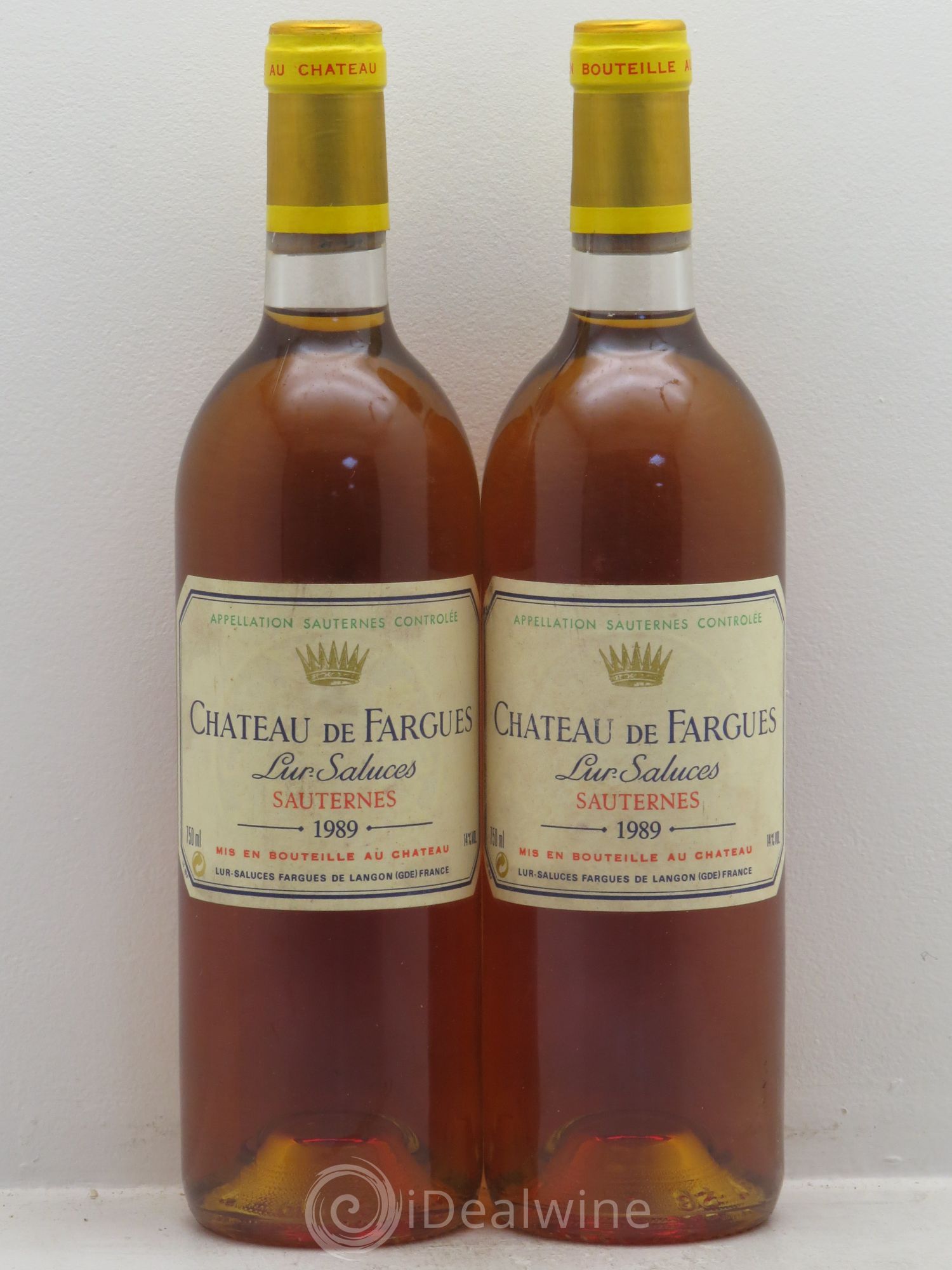Château de Fargues 1989 - Lotto di 2 bottiglie - 0