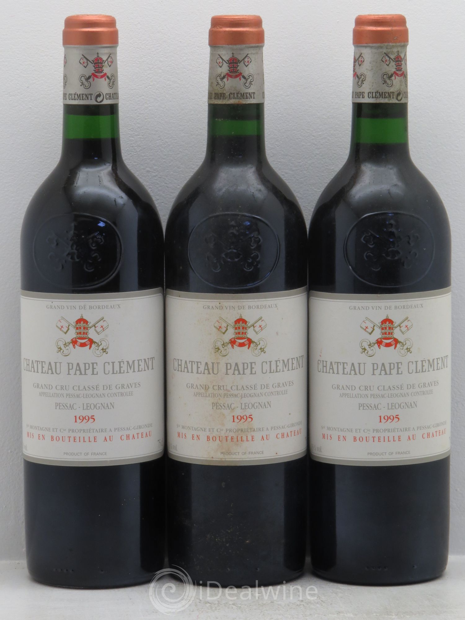 Château Pape Clément Cru Classé de Graves 1995 - Lot de 3 bouteilles - 0