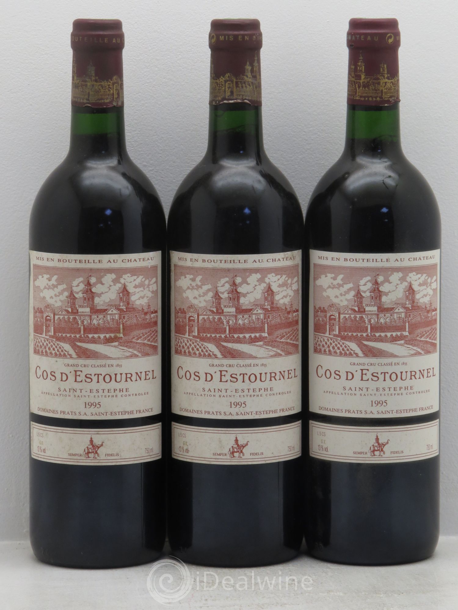 Cos d'Estournel 2ème Grand Cru Classé 1995 - Lot de 3 bouteilles - 0