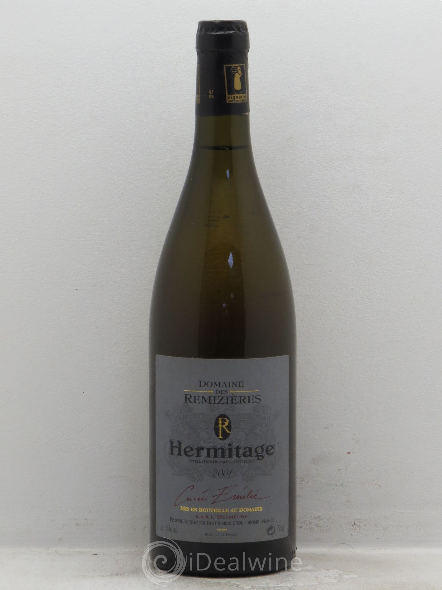 Hermitage Cuvée Emilie Rémizières (Domaine des) 2001 - Lot de 1 bouteille - 0