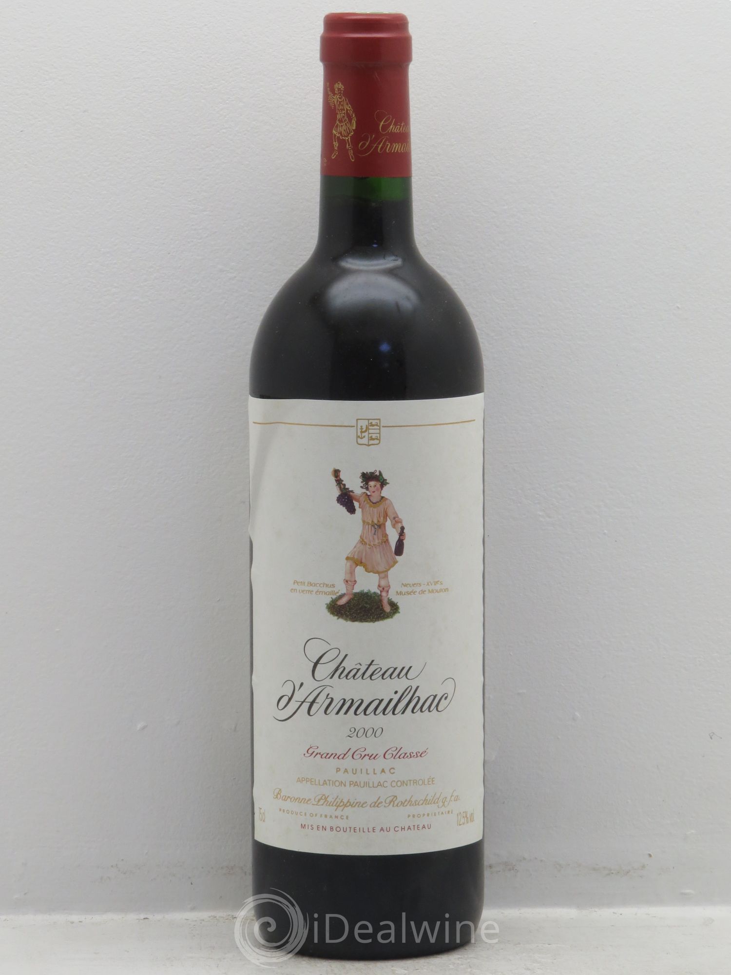 Château d' Armailhac - Mouton Baron(ne) Philippe 5ème Grand Cru Classé 2000 - Lot de 1 bouteille - 0