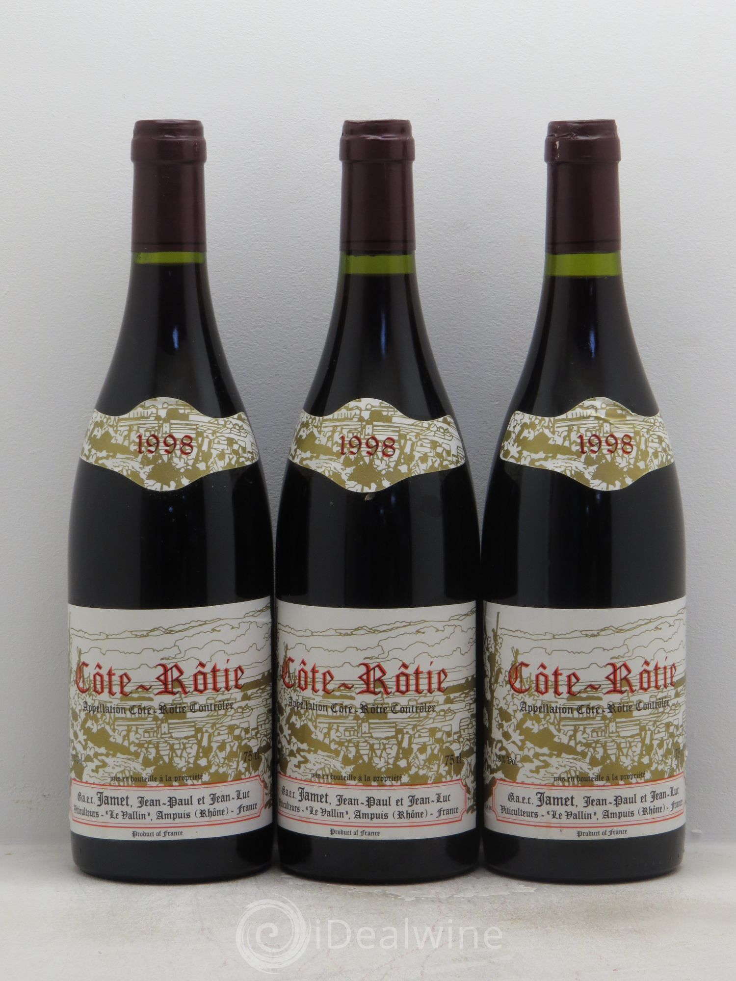 Côte-Rôtie Jamet (Domaine) 1998 - Lot de 3 bouteilles - 0