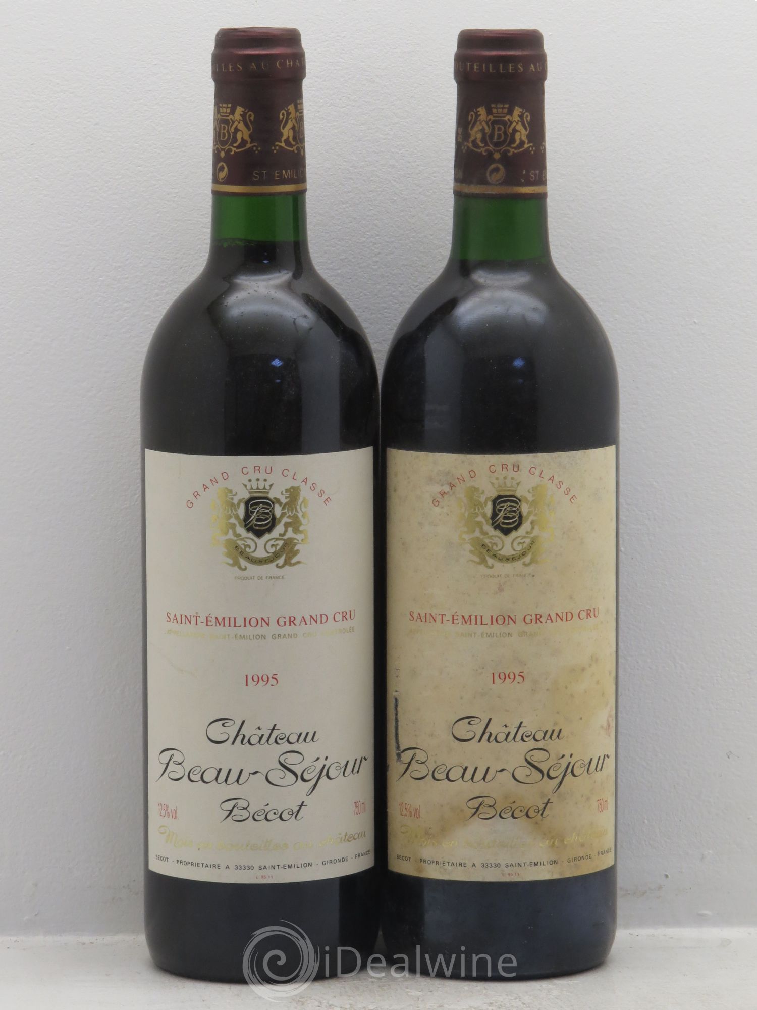 Château Beau-Séjour Bécot 1er Grand Cru Classé B 1995 - Lot de 2 bouteilles - 0