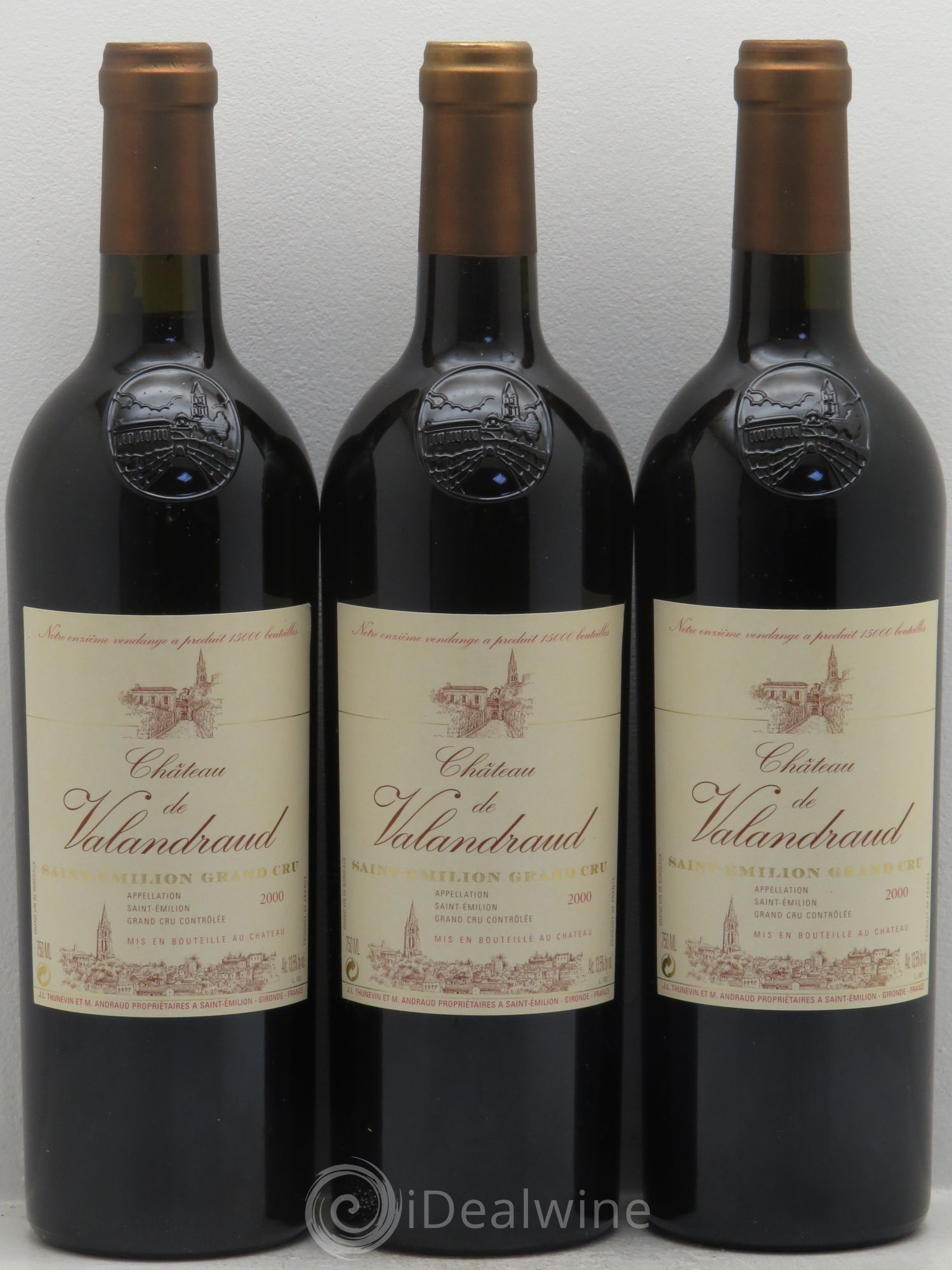 Château de Valandraud 2000 - Lot de 3 bouteilles - 0