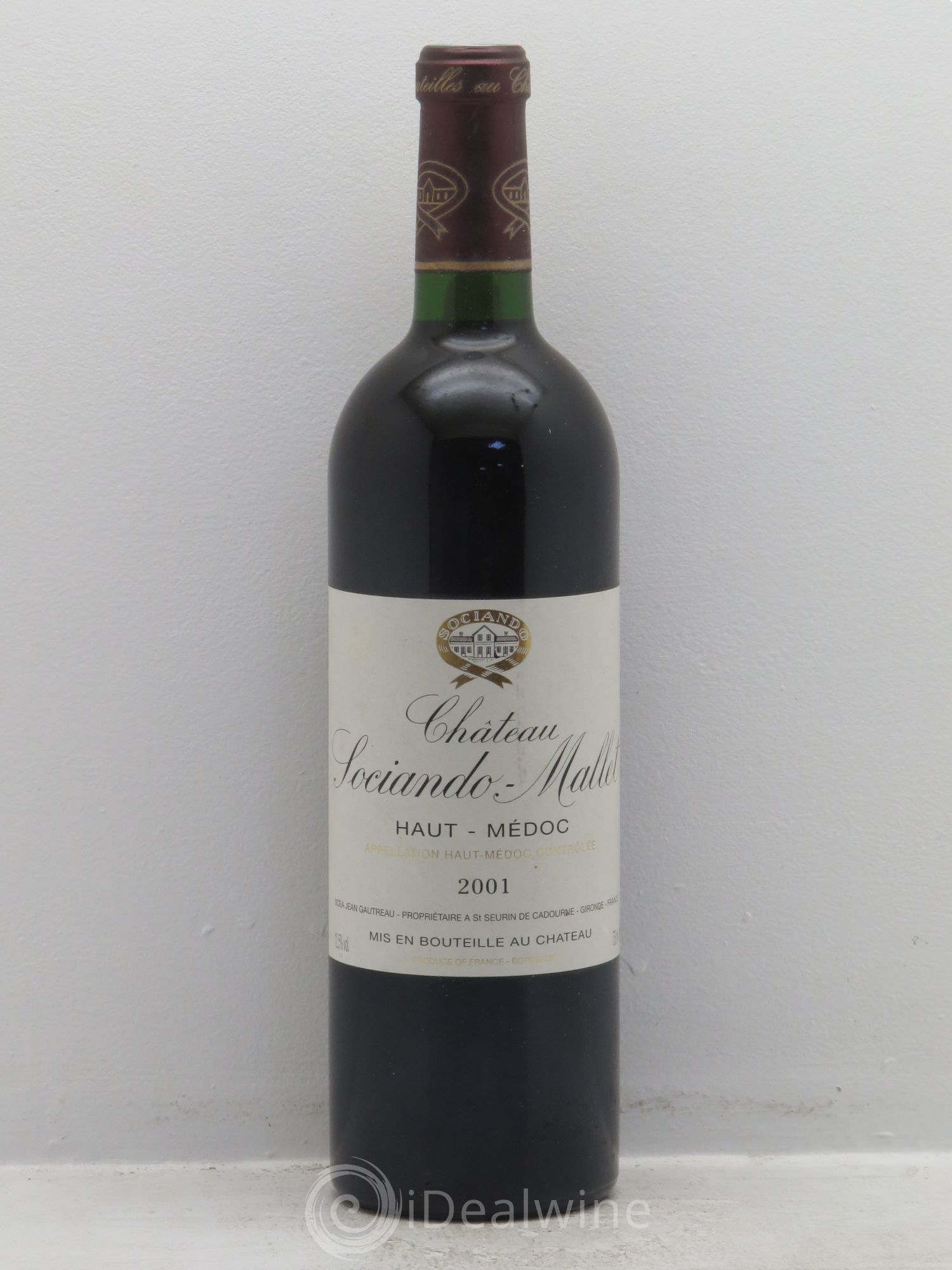 Château Sociando Mallet 2001 - Lot de 12 bouteilles - 0