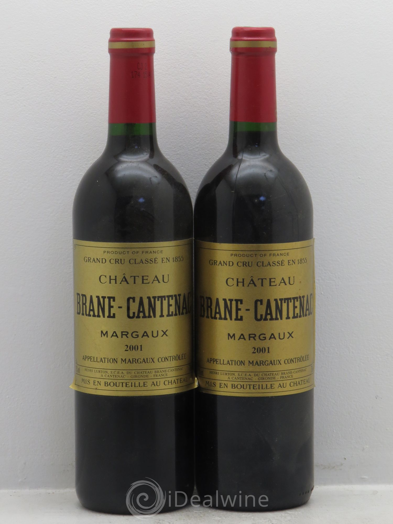 Château Brane Cantenac 2ème Grand Cru Classé 2001 - Lot de 2 bouteilles - 0