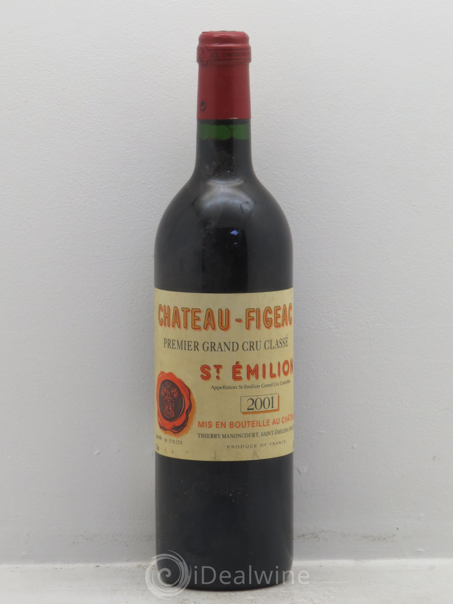 Château Figeac 1er Grand Cru Classé A 2001 - Lot de 1 bouteille - 0