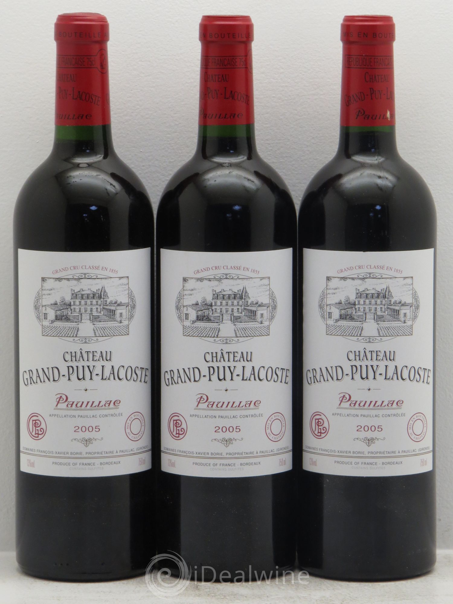 Château Grand Puy Lacoste 5ème Grand Cru Classé 2005 - Lot de 12 bouteilles - 1