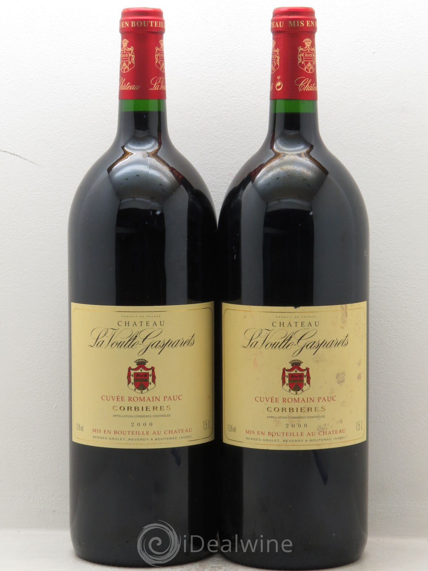 Corbières Boutenac La Voulte-Gasparets Cuvée Romain Pauc Patrick Reverdy 2000 - Lot de 2 magnums - 0