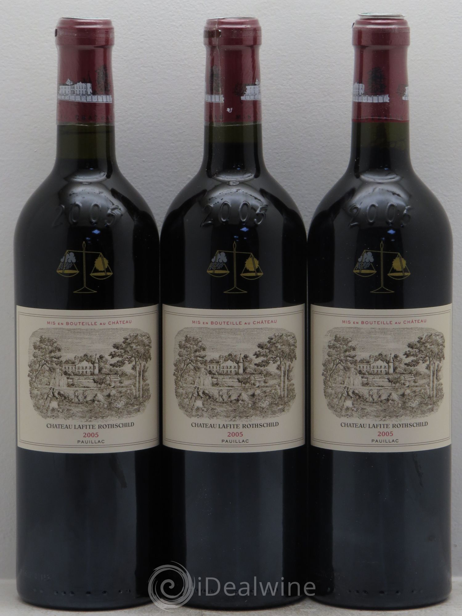 Château Lafite Rothschild 1er Grand Cru Classé 2005 - Lot de 3 bouteilles - 0