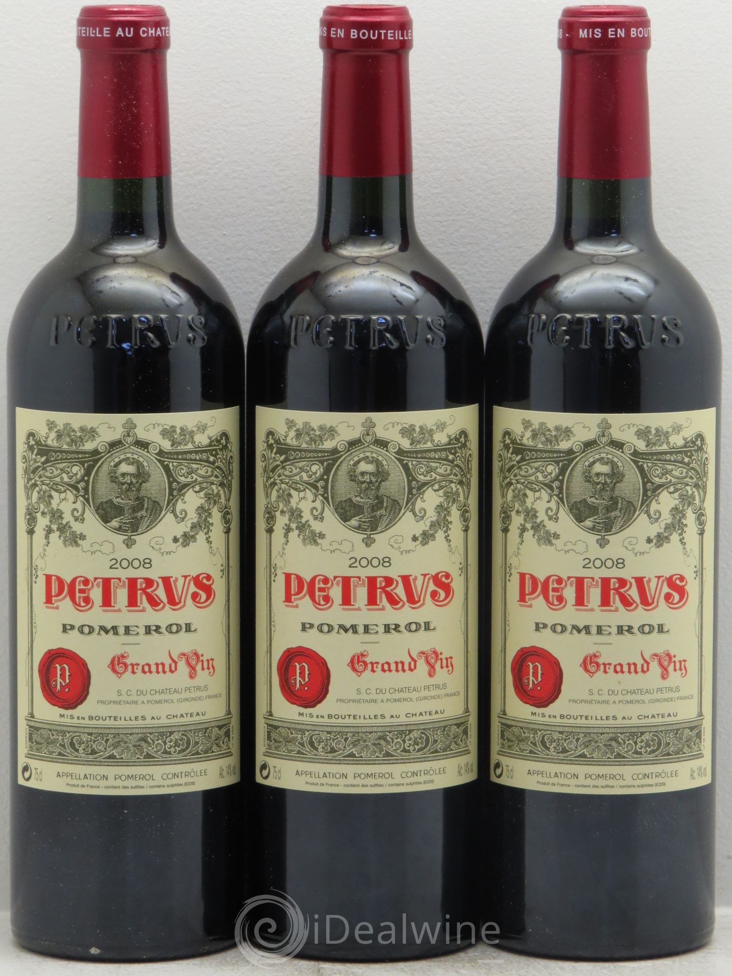 Petrus 2008 - Lot de 3 bouteilles - 0