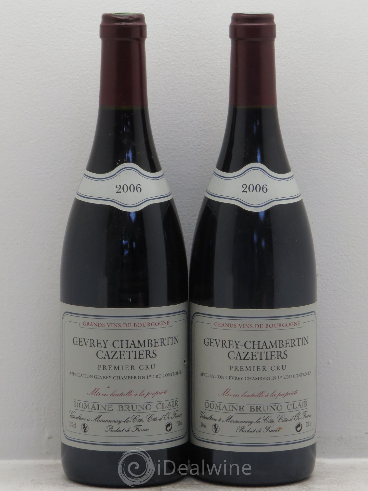 Gevrey-Chambertin 1er Cru Les Cazetiers Bruno Clair (Domaine) 2006 - Lot de 2 bouteilles - 0