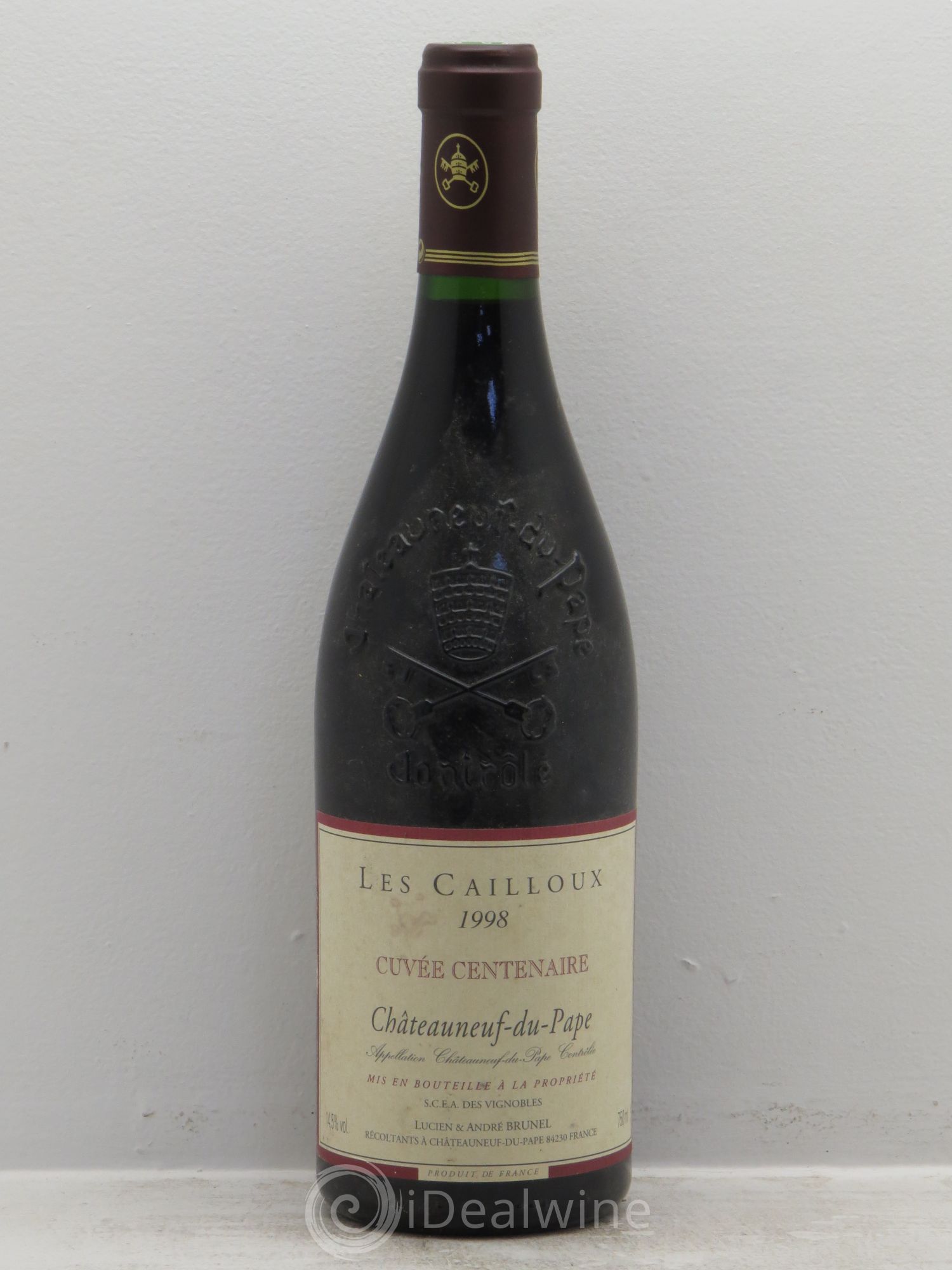 Châteauneuf-du-Pape Les Cailloux Cuvée Centenaire André Brunel 1998 - Lot de 1 bouteille - 0