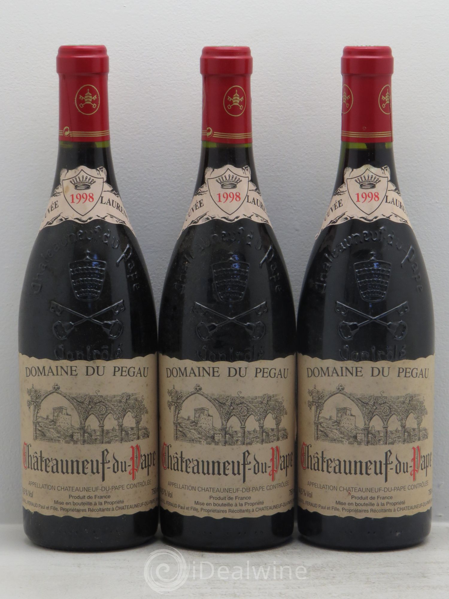 Châteauneuf-du-Pape Domaine du Pégau Cuvée Laurence Paul et Laurence Féraud 1998 - Lot de 3 bouteilles - 0