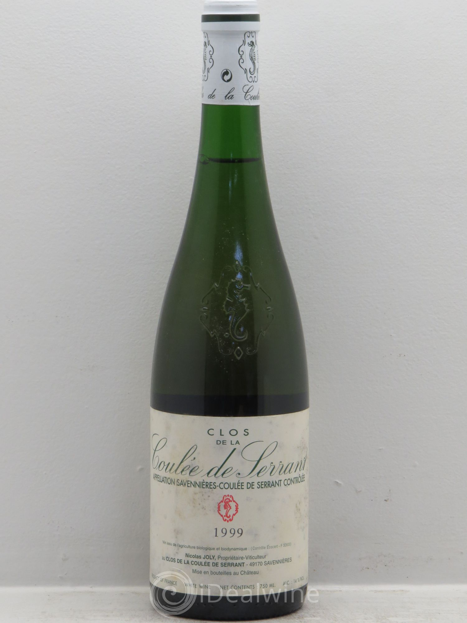 Savennières Clos de la Coulée de Serrant Vignobles de la Coulée de Serrant - Nicolas Joly 1999 - Lot de 1 bouteille - 0