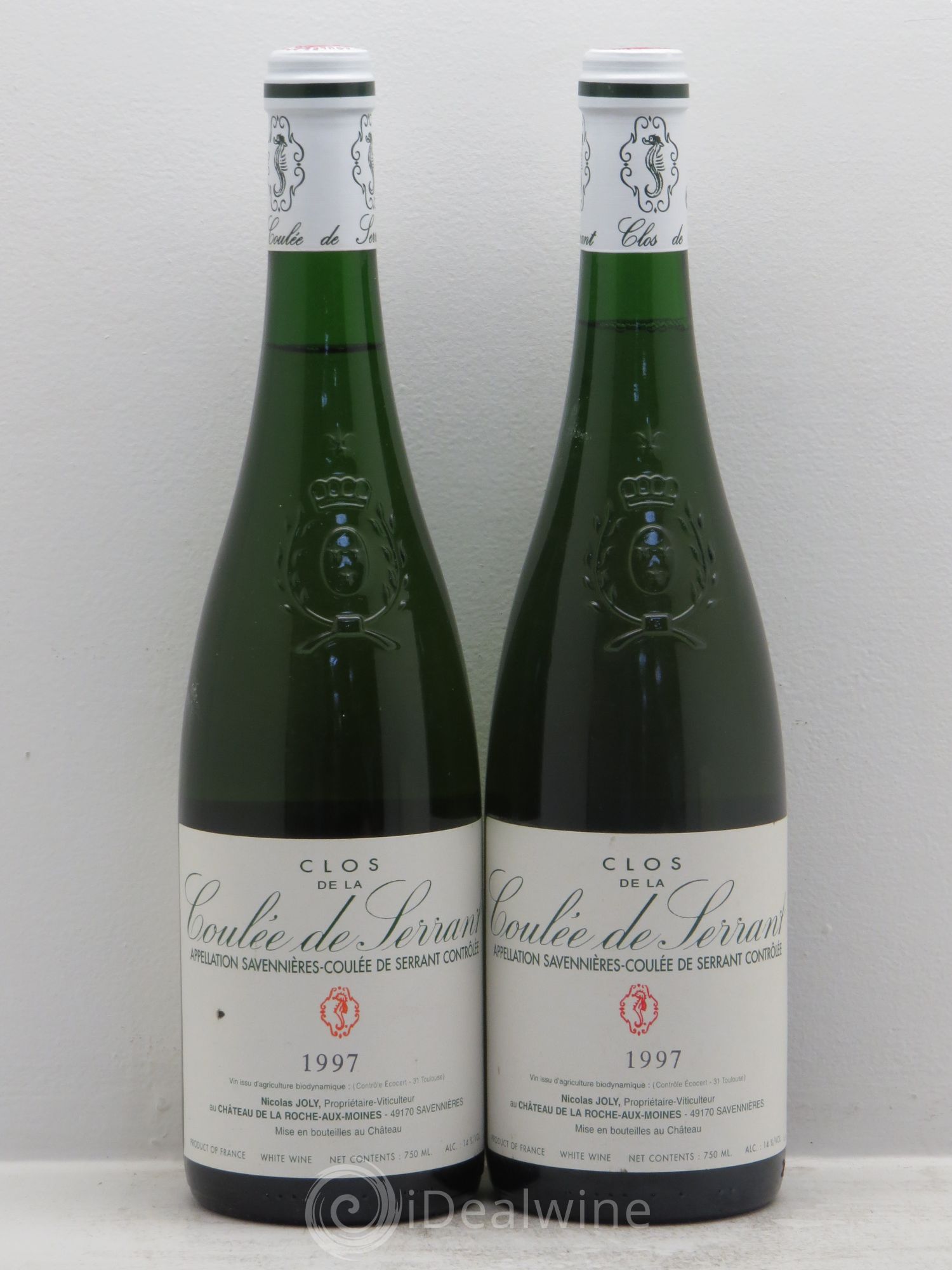 Savennières Clos de la Coulée de Serrant Vignobles de la Coulée de Serrant - Nicolas Joly 1997 - Lot de 2 bouteilles - 0