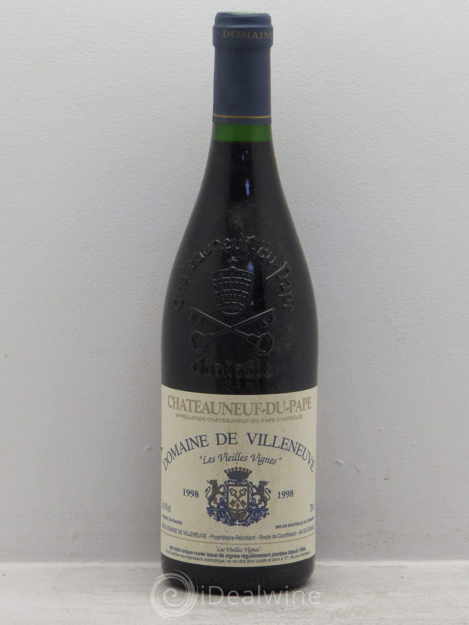 Châteauneuf-du-Pape Vieilles Vignes - Château de Villeneuve 1998 - Posten von 6 Flaschen - 0