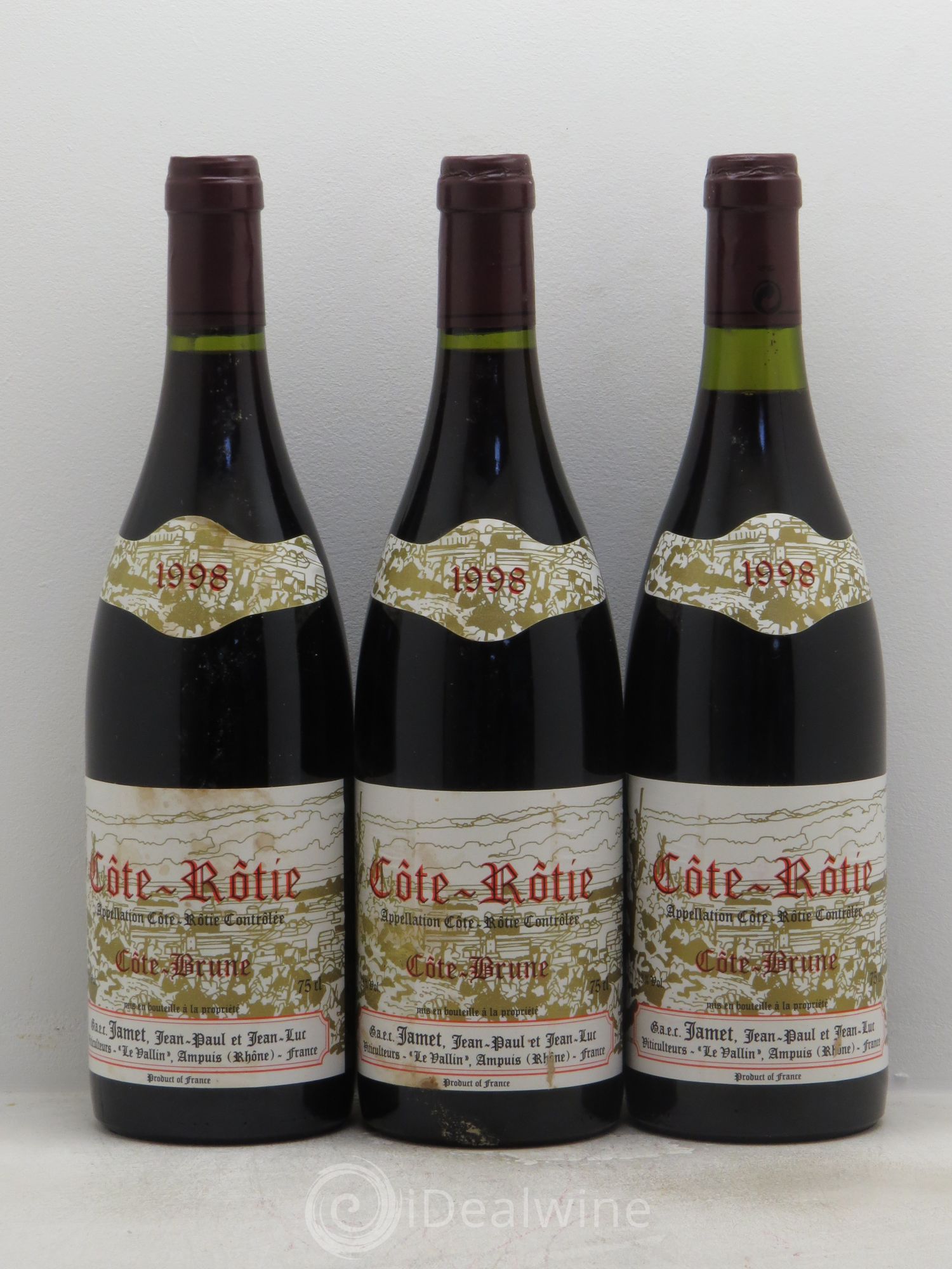 Côte-Rôtie Côte Brune Jamet (Domaine) 1998 - Lot de 3 bouteilles - 0