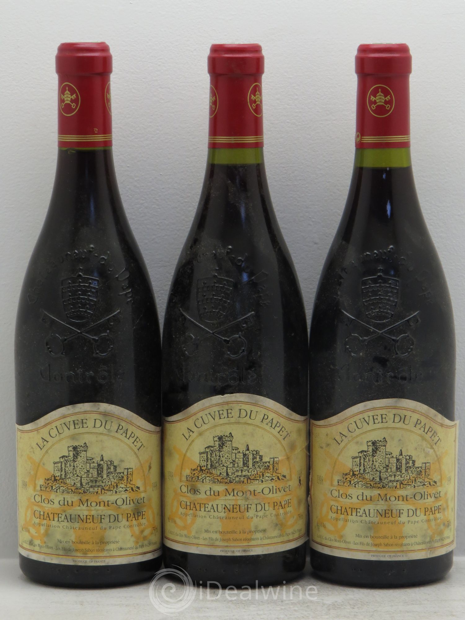 Châteauneuf-du-Pape Cuvée du Papet Clos du Mont-Olivet 1998 - Lotto di 3 bottiglie - 0