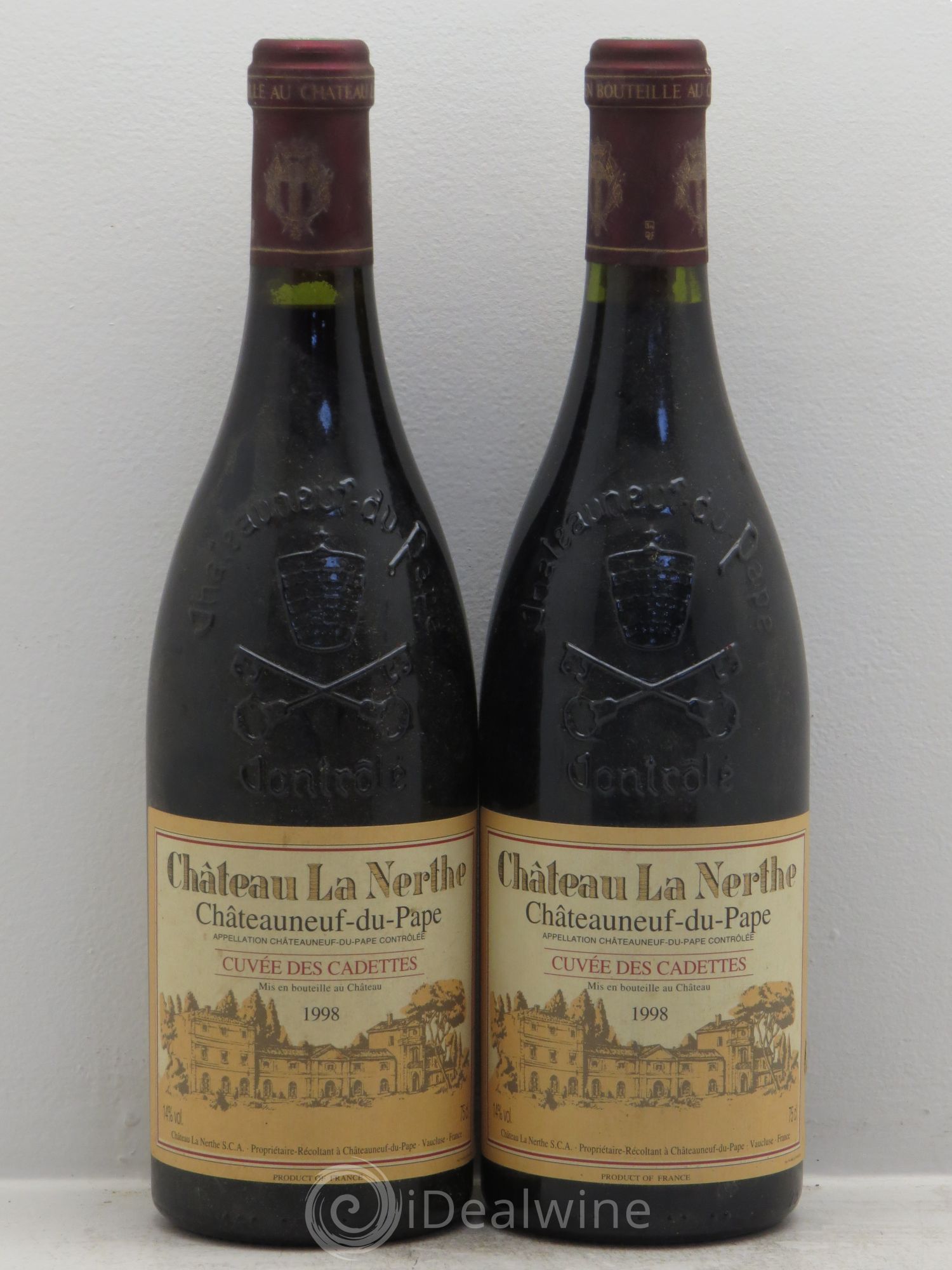 Châteauneuf-du-Pape Château La Nerthe Cuvée des Cadettes Famille Richard 1998 - Lot de 2 bouteilles - 0