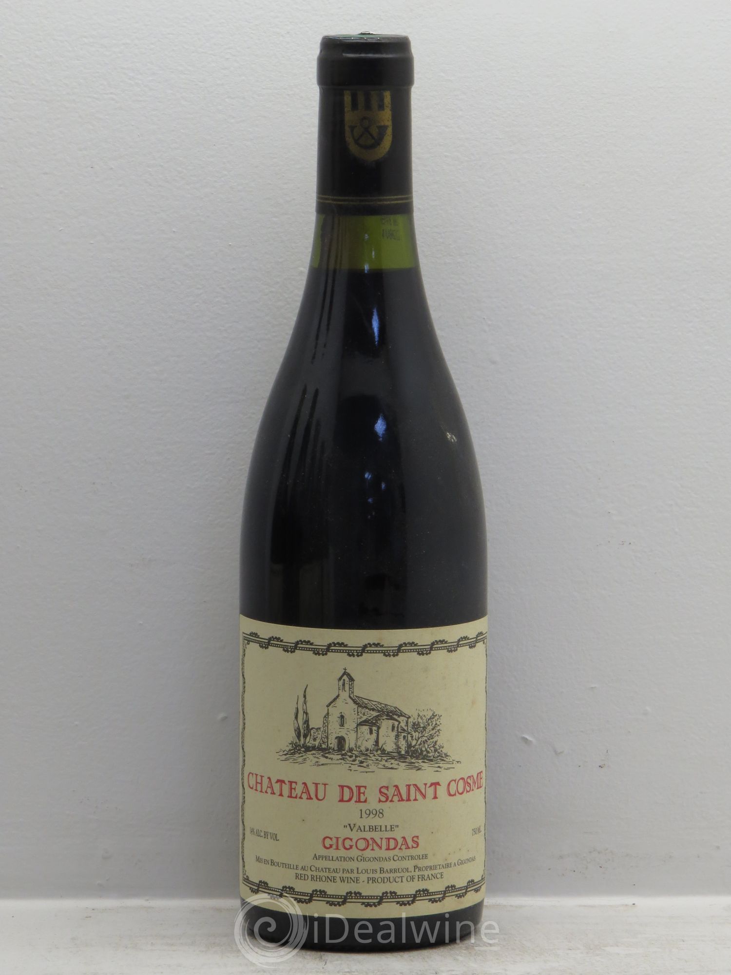 Gigondas Valbelle Saint Cosme 1998 - Lot de 6 bouteilles - 0