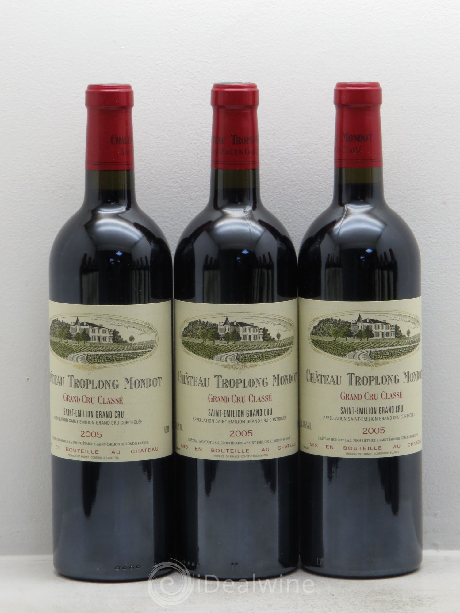 Château Troplong Mondot 1er Grand Cru Classé B 2005 - Lot de 12 bouteilles - 1