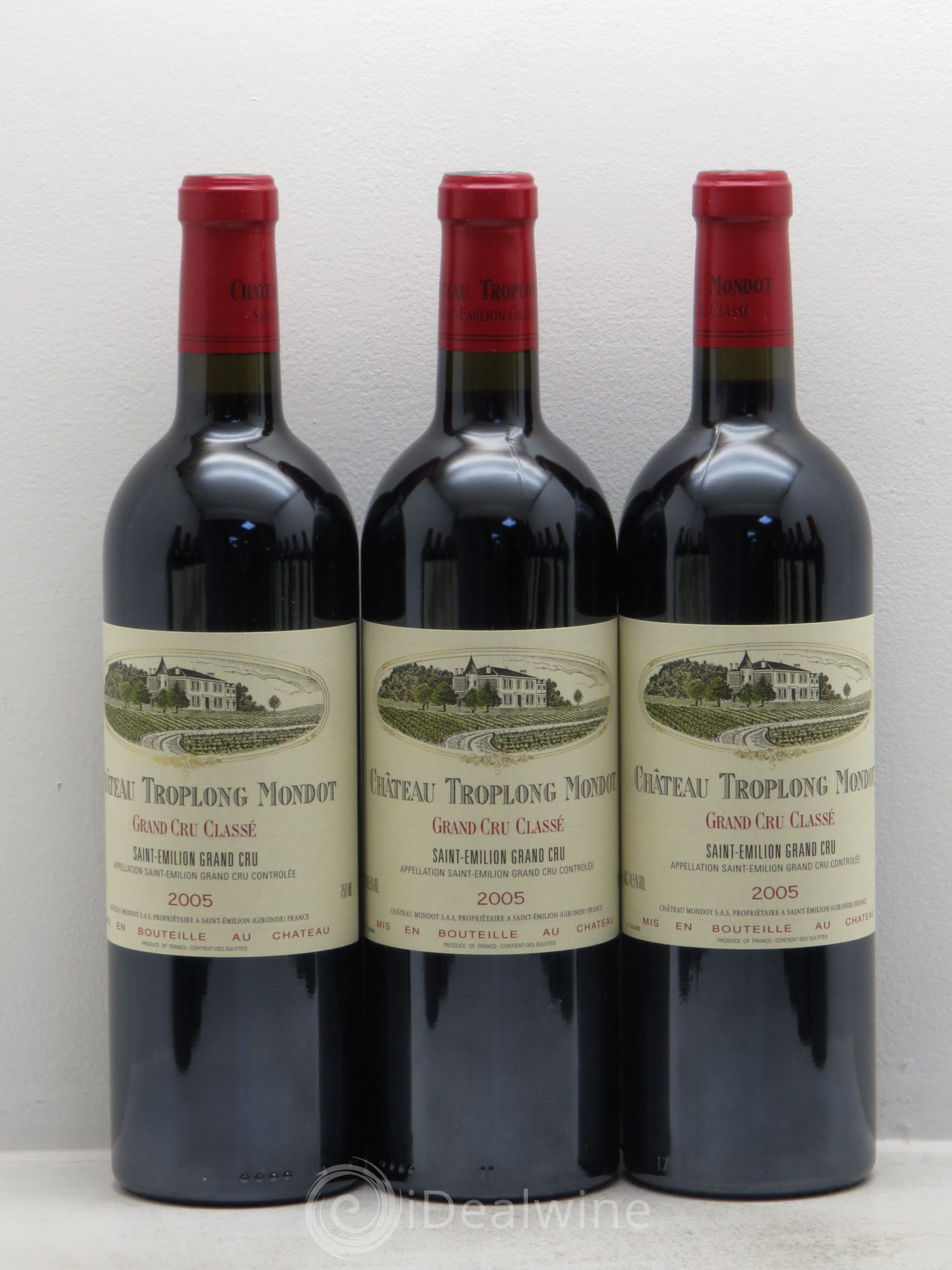 Château Troplong Mondot 1er Grand Cru Classé B 2005 - Lot de 12 bouteilles - 1