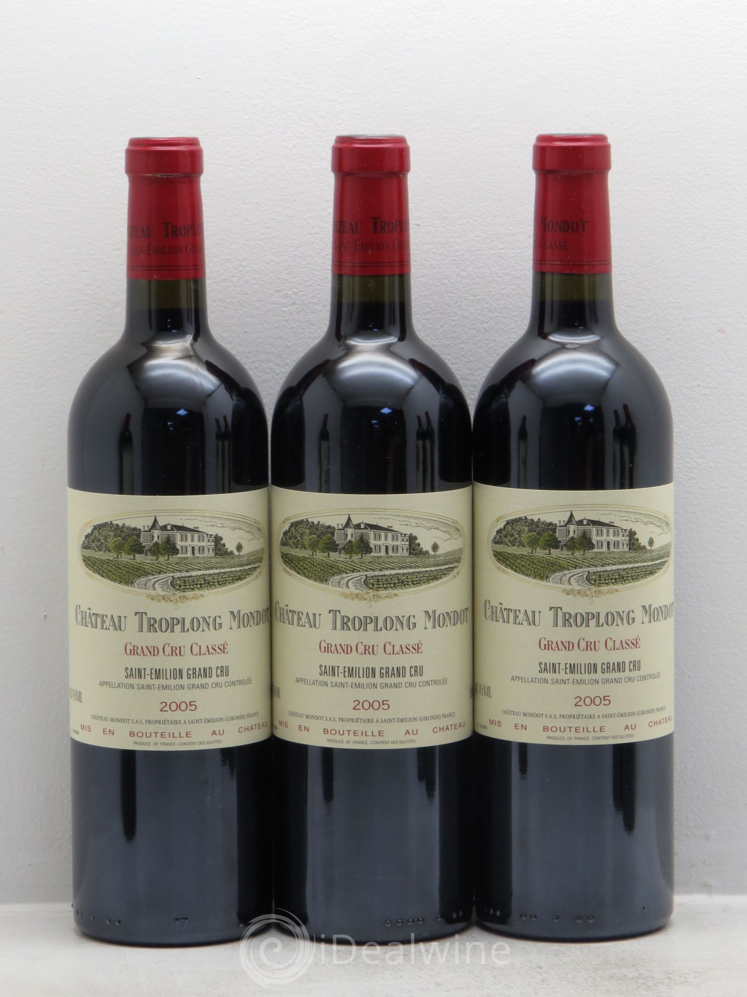 Château Troplong Mondot 1er Grand Cru Classé B 2005 - Lot de 12 bouteilles - 1