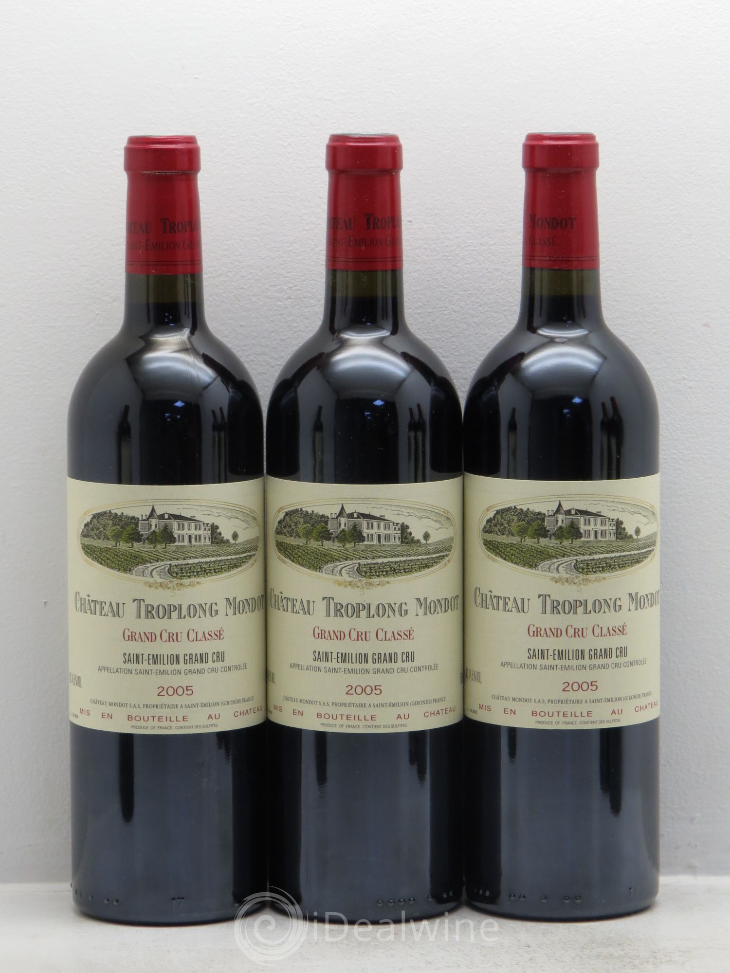 Château Troplong Mondot 1er Grand Cru Classé B 2005 - Lot de 12 bouteilles - 1