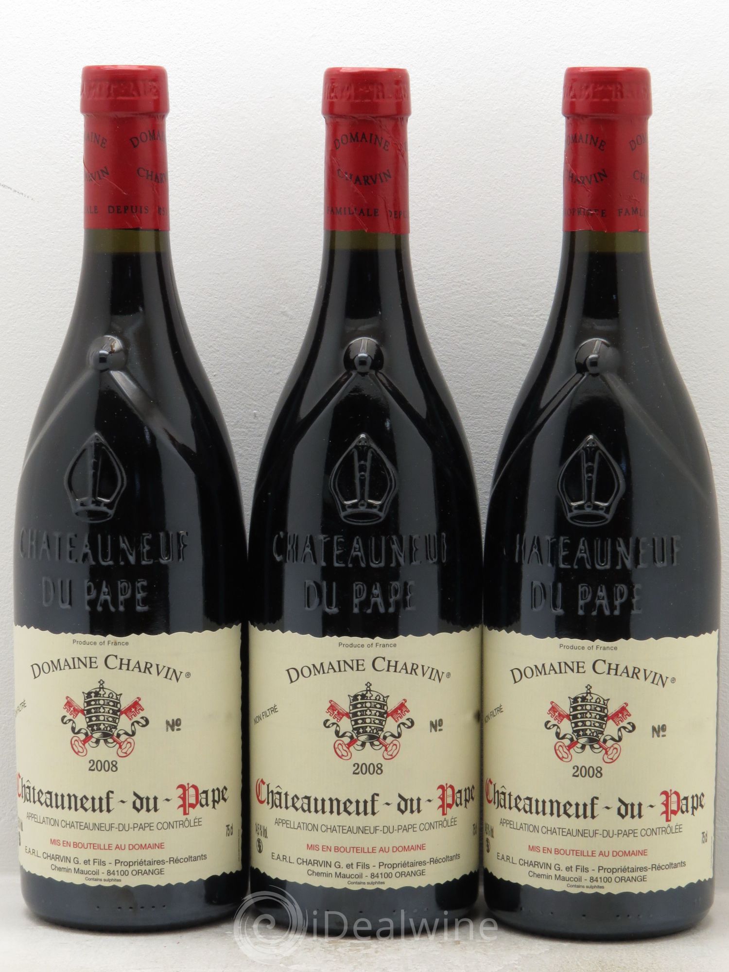 Châteauneuf-du-Pape Charvin (Domaine) 2008 - Lot de 3 bouteilles - 0