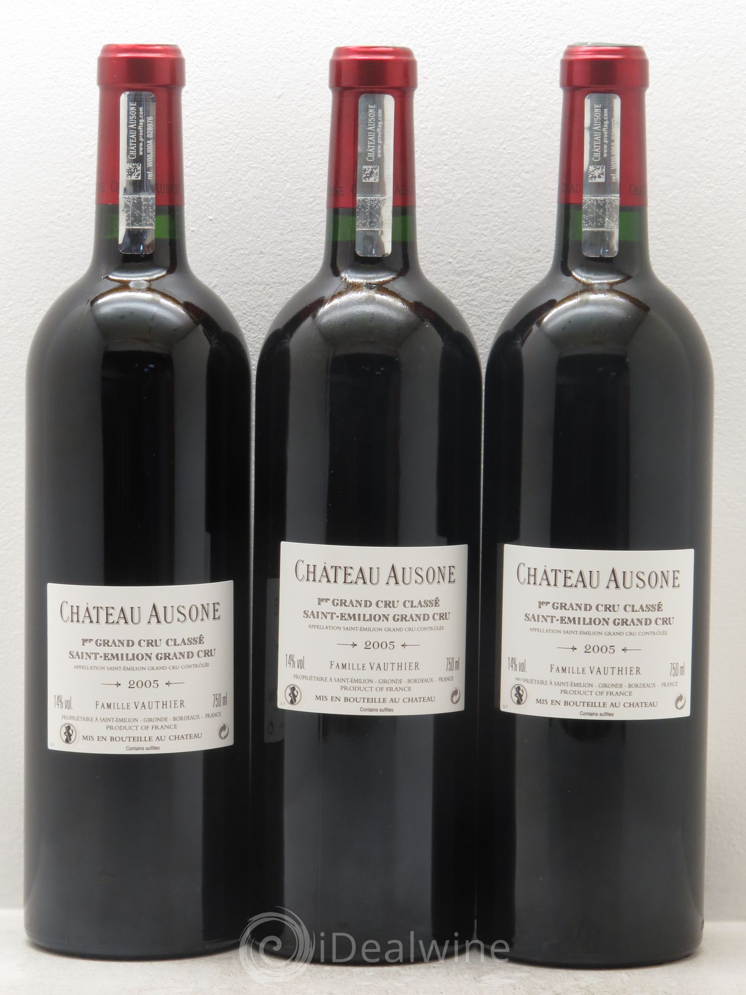 Château Ausone 1er Grand Cru Classé A 2005 - Lot de 3 bouteilles - 1