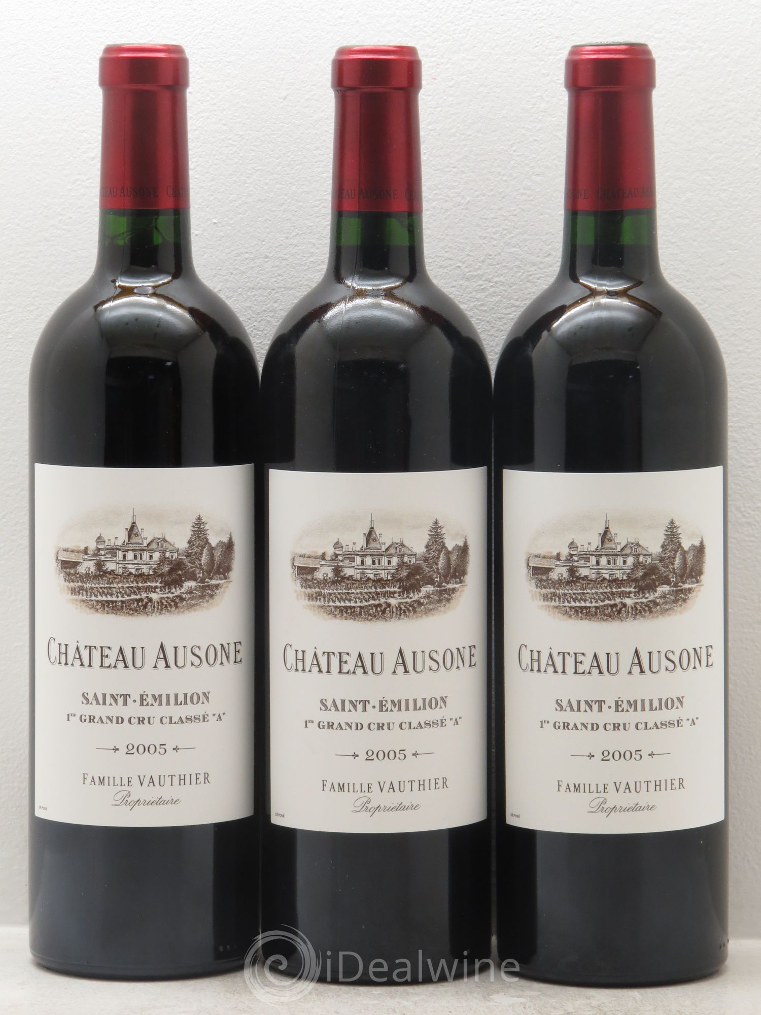 Château Ausone 1er Grand Cru Classé A 2005 - Lot de 3 bouteilles - 0