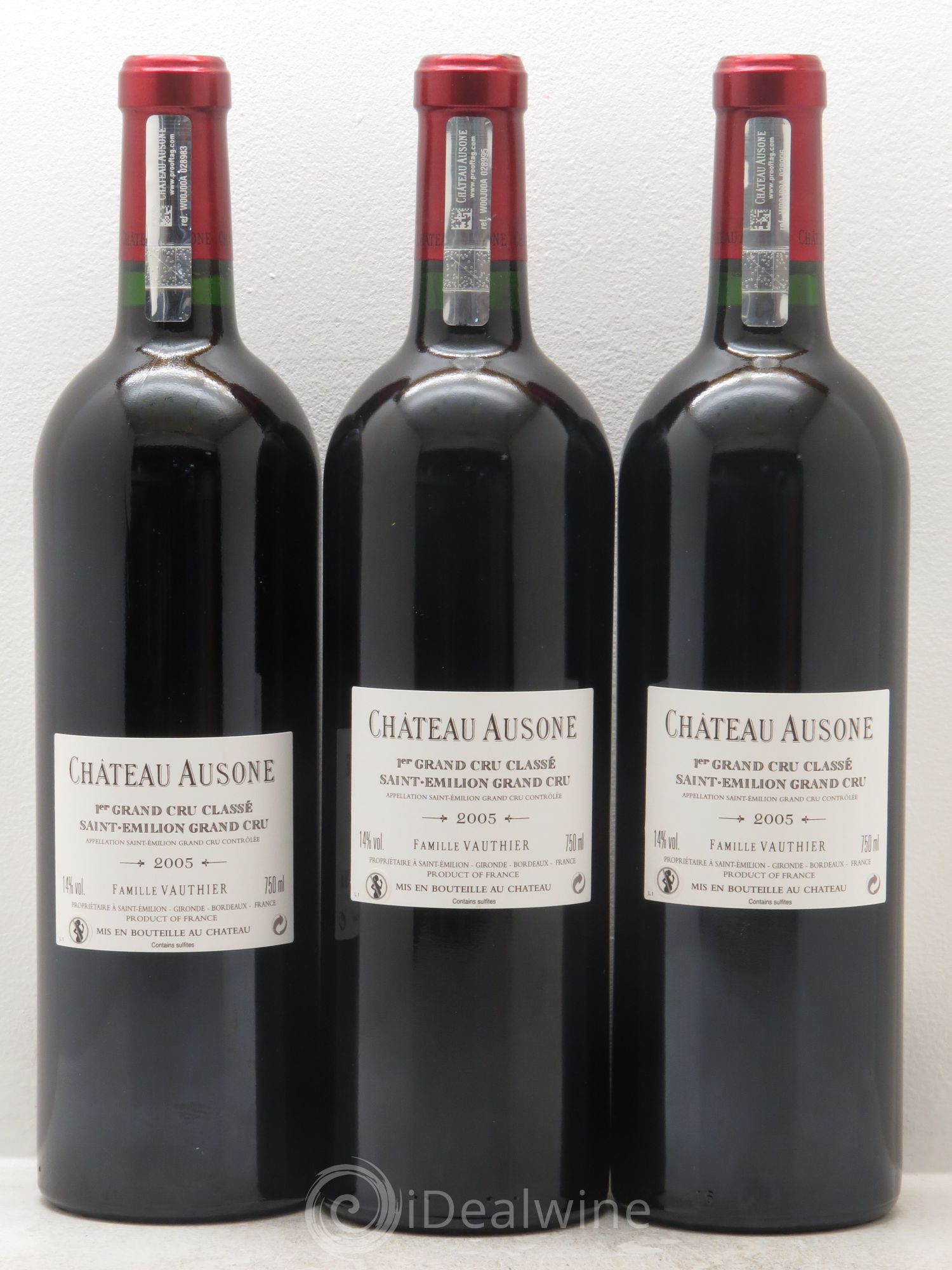 Château Ausone 1er Grand Cru Classé A 2005 - Lot de 3 bouteilles - 1