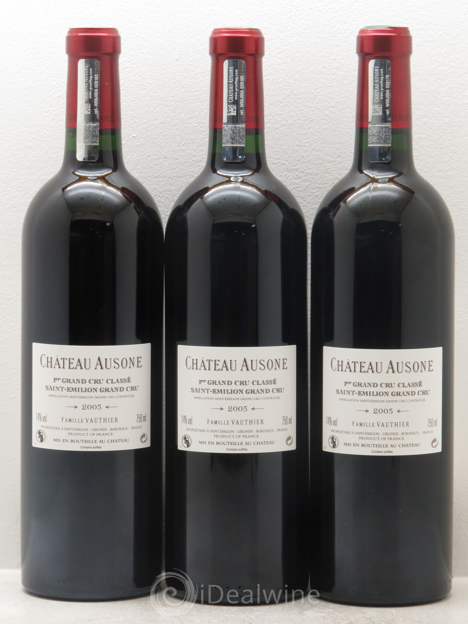 Château Ausone 1er Grand Cru Classé A 2005 - Lot de 3 bouteilles - 1
