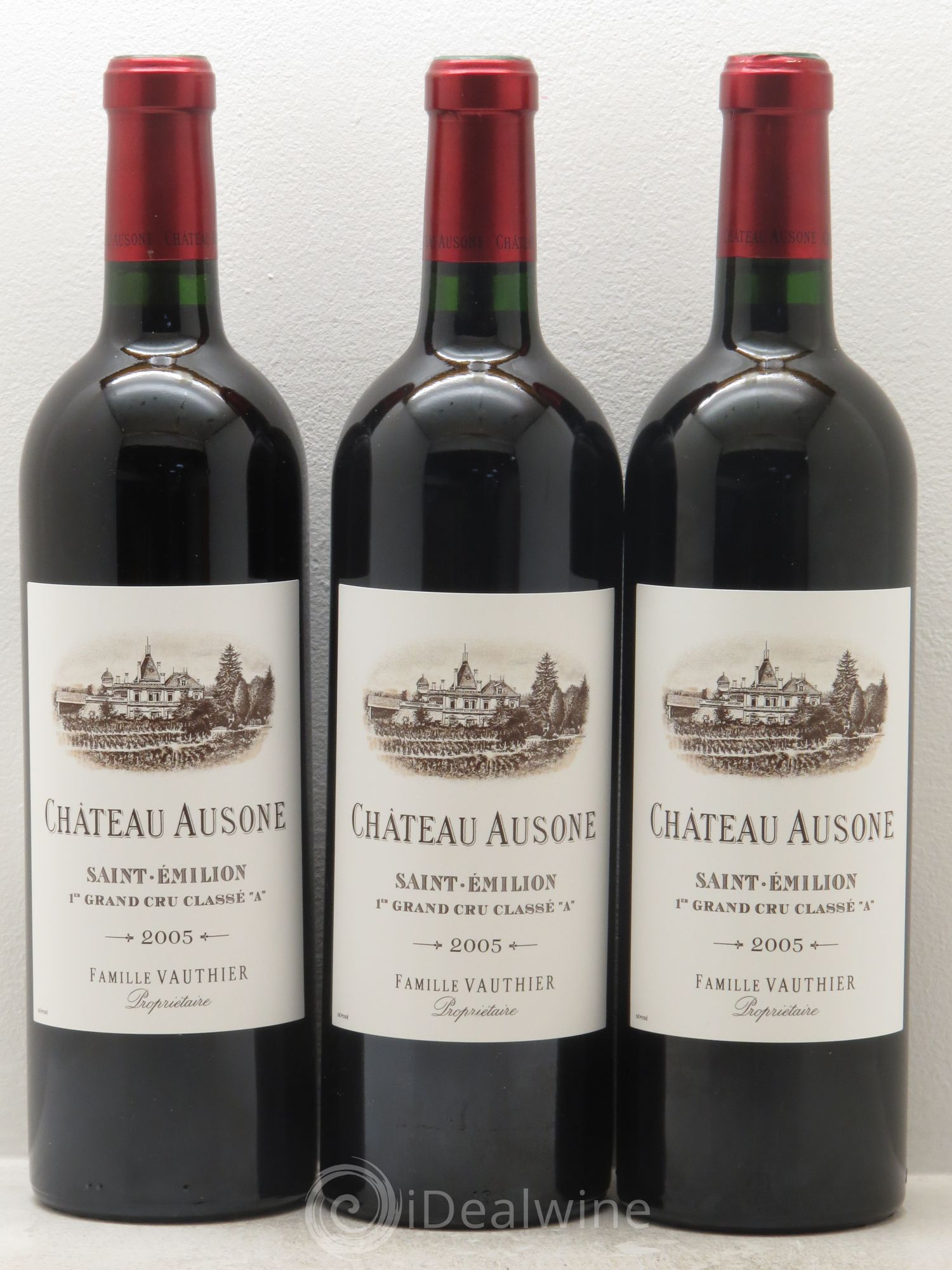 Château Ausone 1er Grand Cru Classé A 2005 - Lot de 3 bouteilles - 0