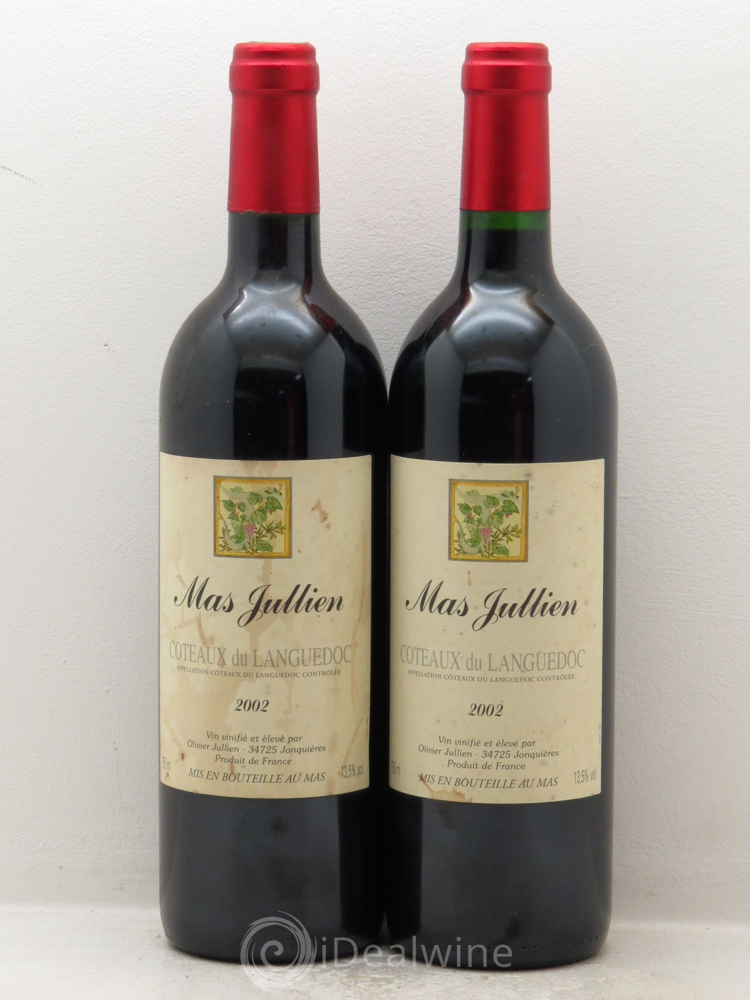 Terrasses du Larzac Mas Jullien Olivier Jullien 2002 - Lot de 2 bouteilles - 0