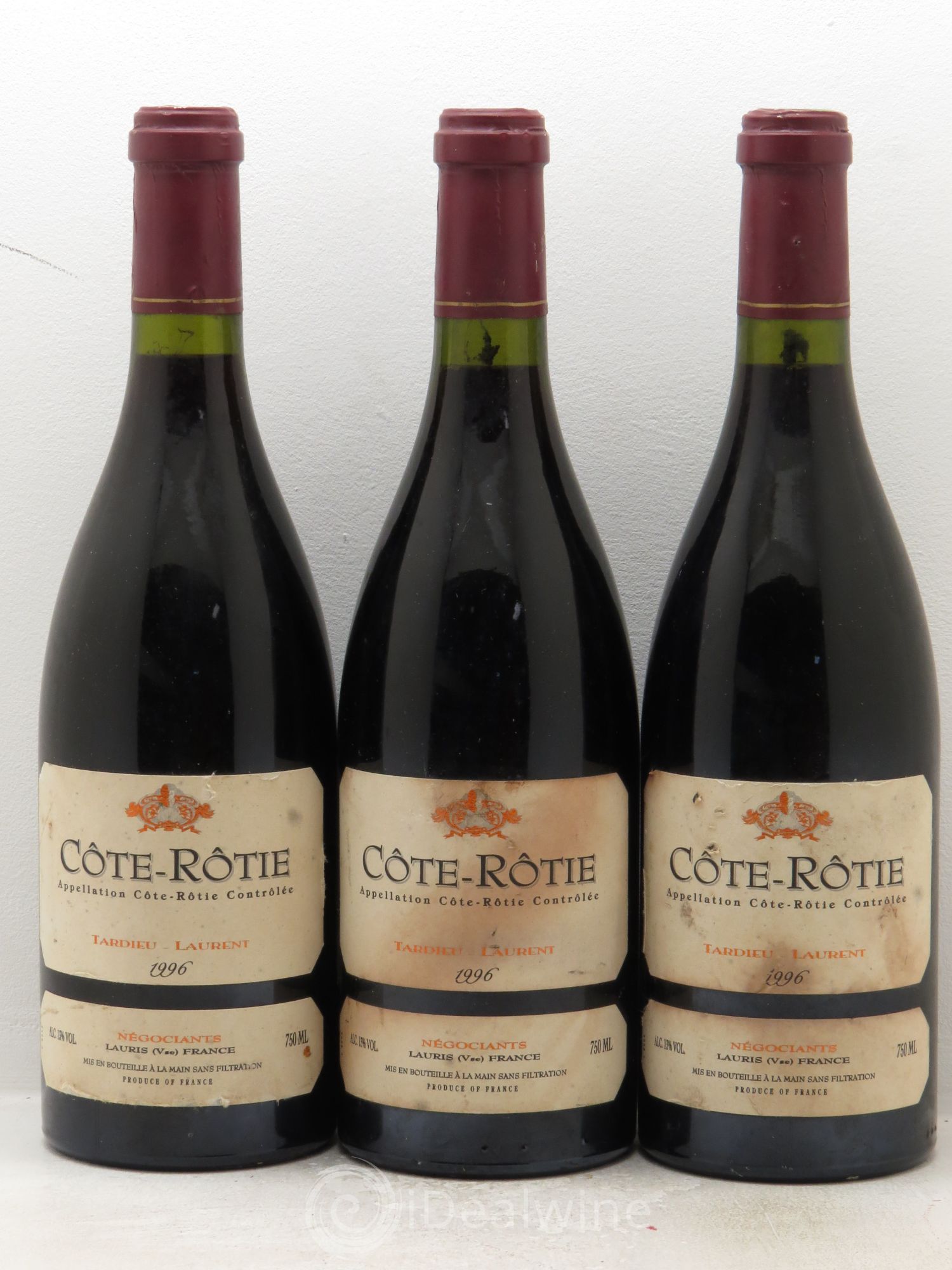 Côte-Rôtie Maison Tardieu-Laurent 1996 - Lot de 3 bouteilles - 0