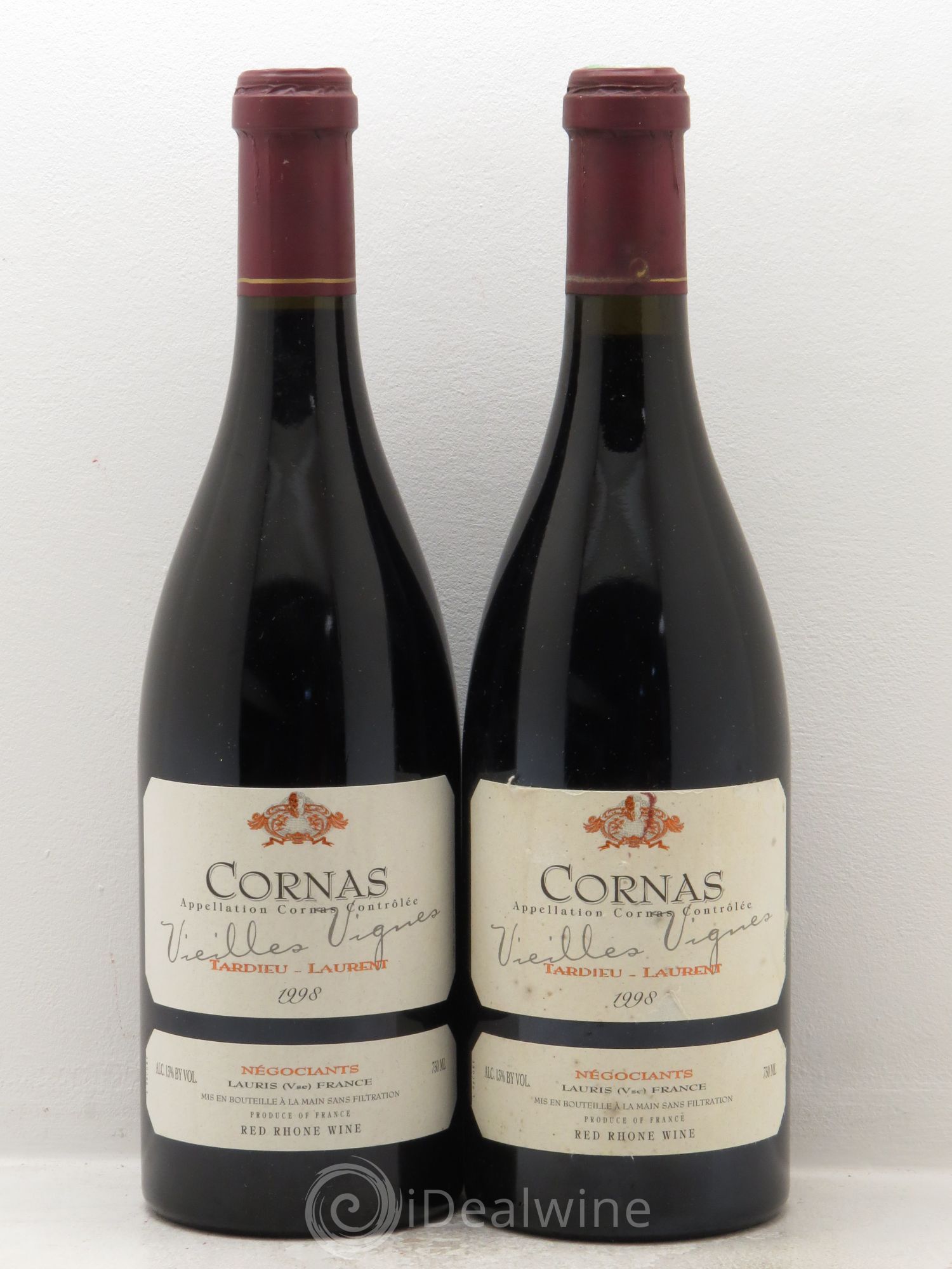Cornas Vieilles vignes Maison Tardieu-Laurent 1998 - Lot de 2 bouteilles - 0