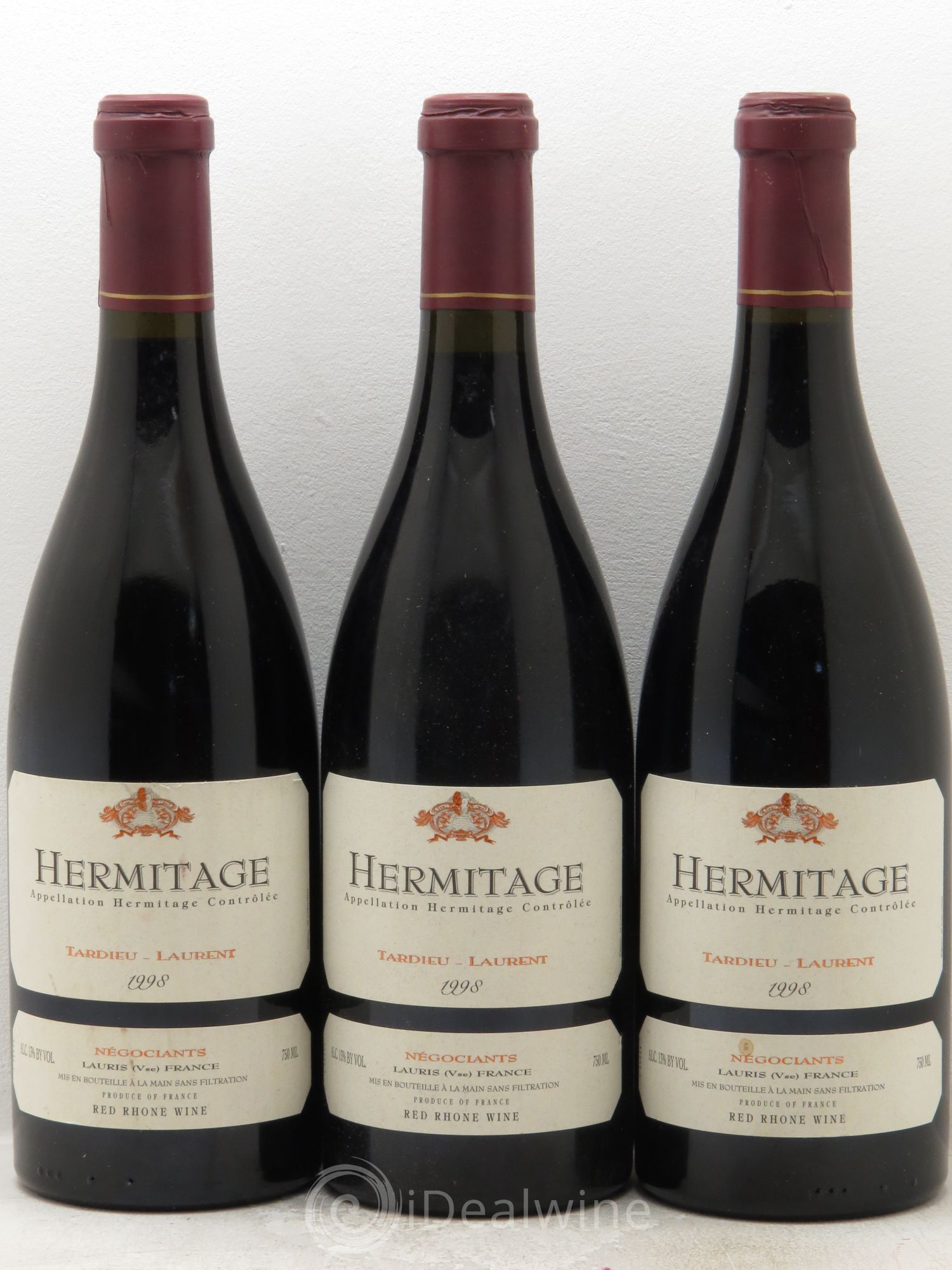 Hermitage Maison Tardieu-Laurent 1998 - Lot de 3 bouteilles - 0