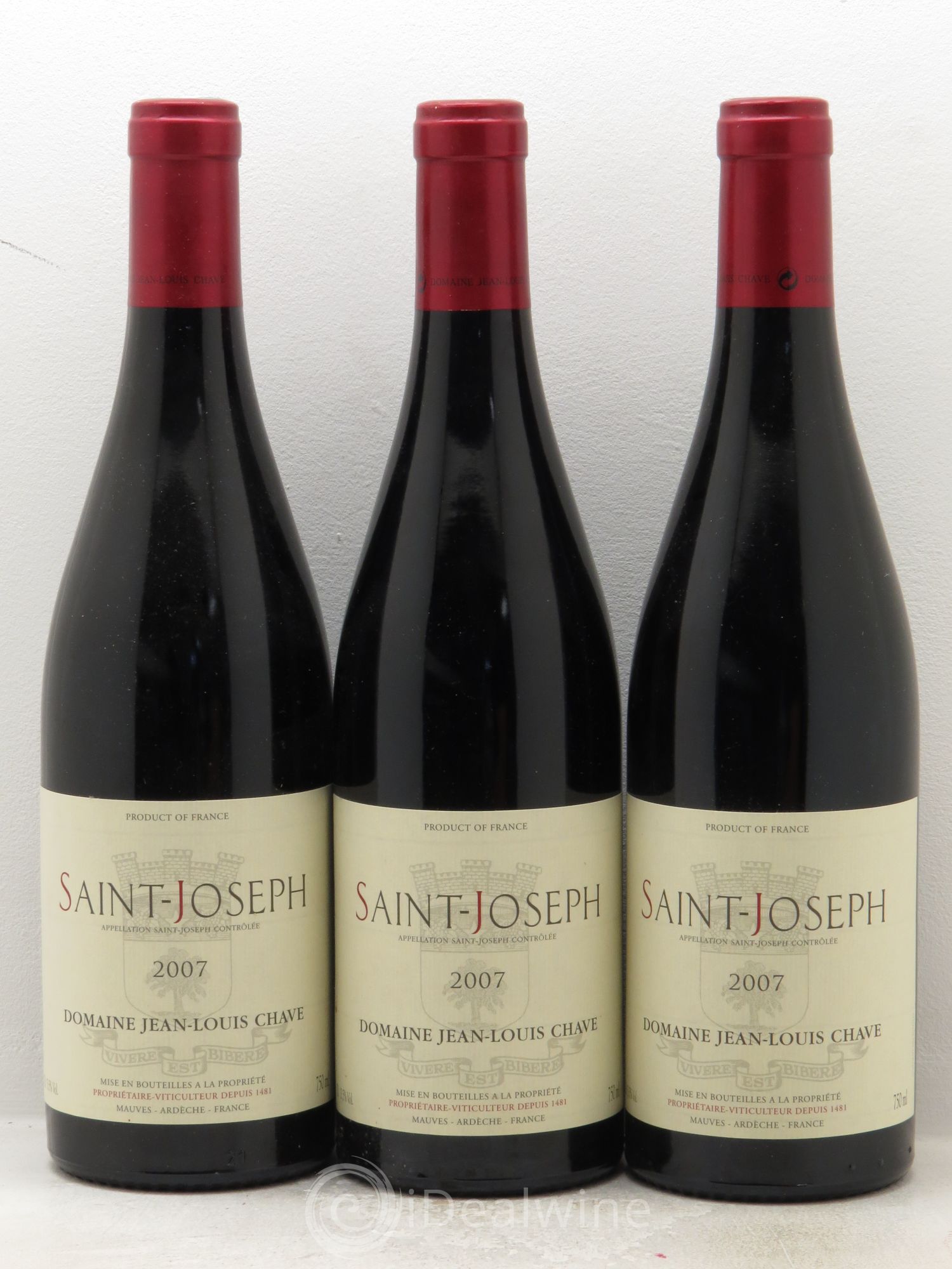 Saint-Joseph Jean-Louis Chave 2007 - Lot de 3 bouteilles - 0