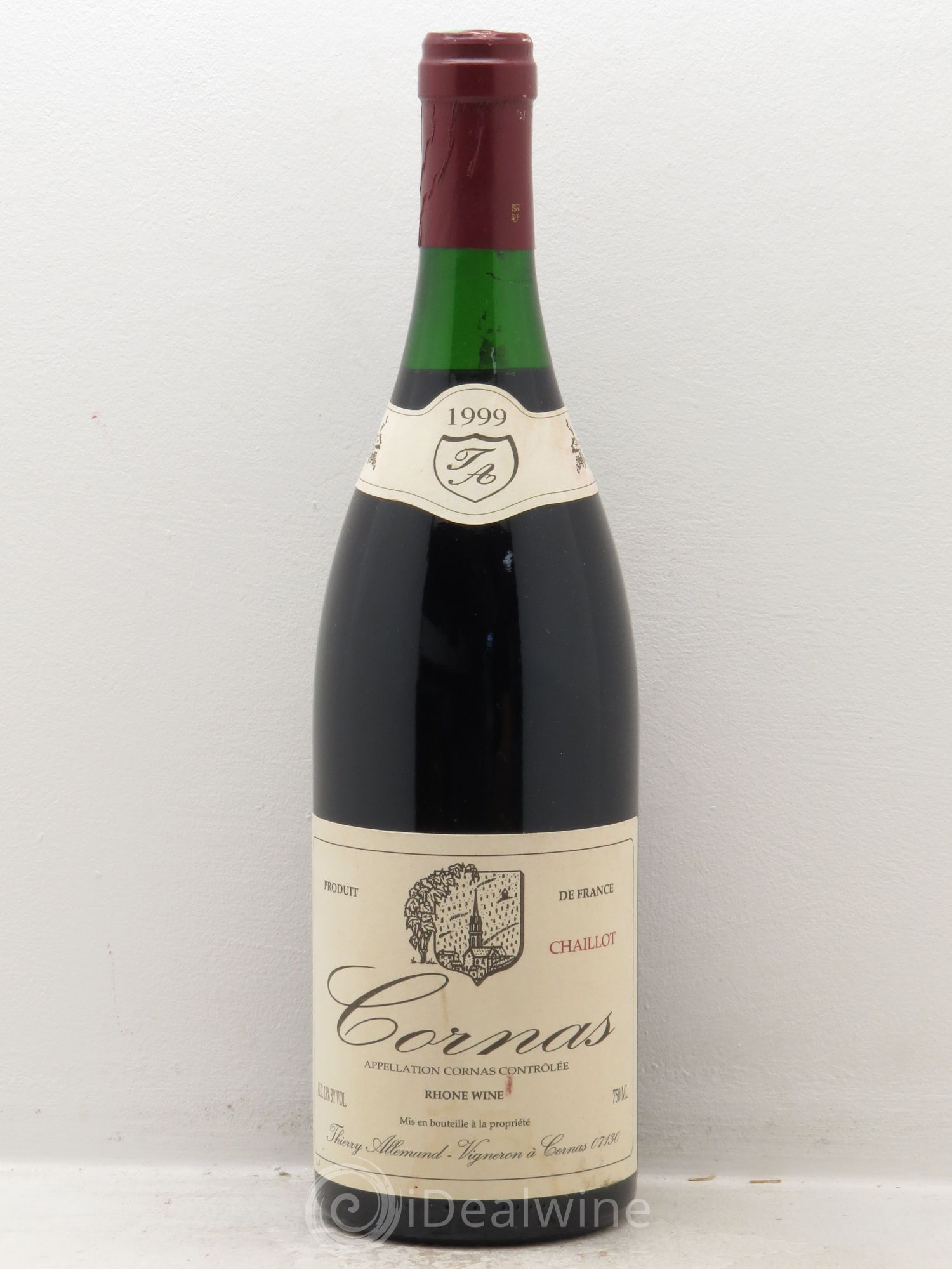 Cornas Chaillot Thierry Allemand 1999 - Lot de 6 bouteilles - 0