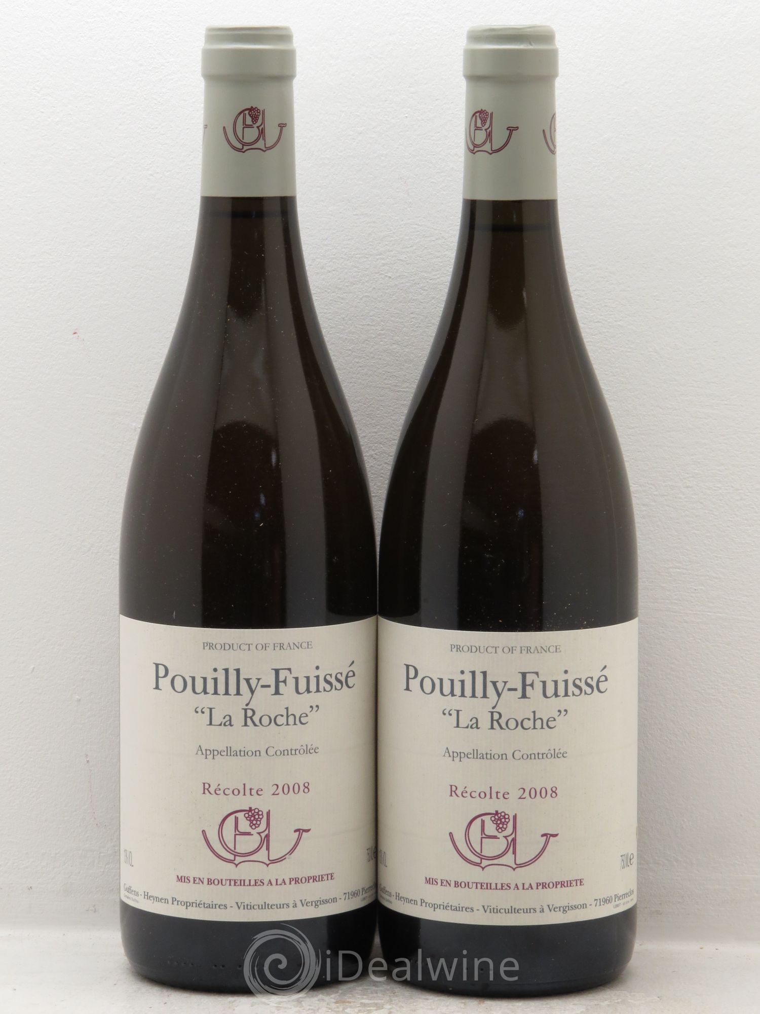 Pouilly-Fuissé La Roche Domaine Guffens Heynen 2008 - Posten von 2 Flaschen - 0